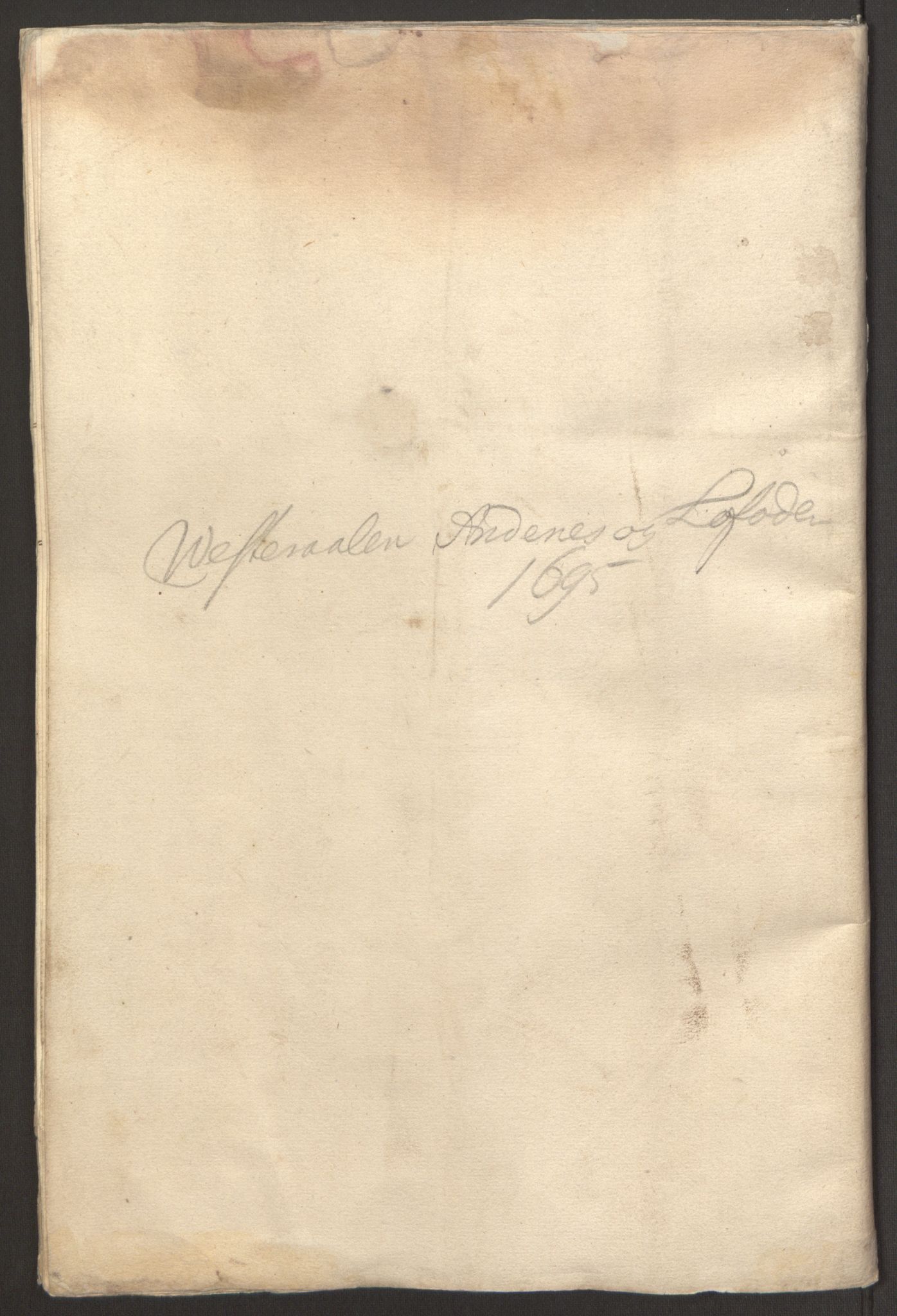Rentekammeret inntil 1814, Reviderte regnskaper, Fogderegnskap, RA/EA-4092/R67/L4677: Fogderegnskap Vesterålen, Andenes og Lofoten, 1694-1695, p. 218