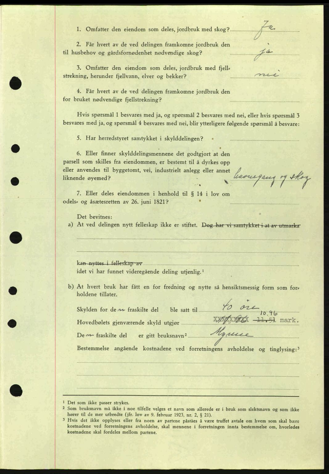 Nedenes sorenskriveri, AV/SAK-1221-0006/G/Gb/Gba/L0052: Mortgage book no. A6a, 1944-1945, Diary no: : 26/1945