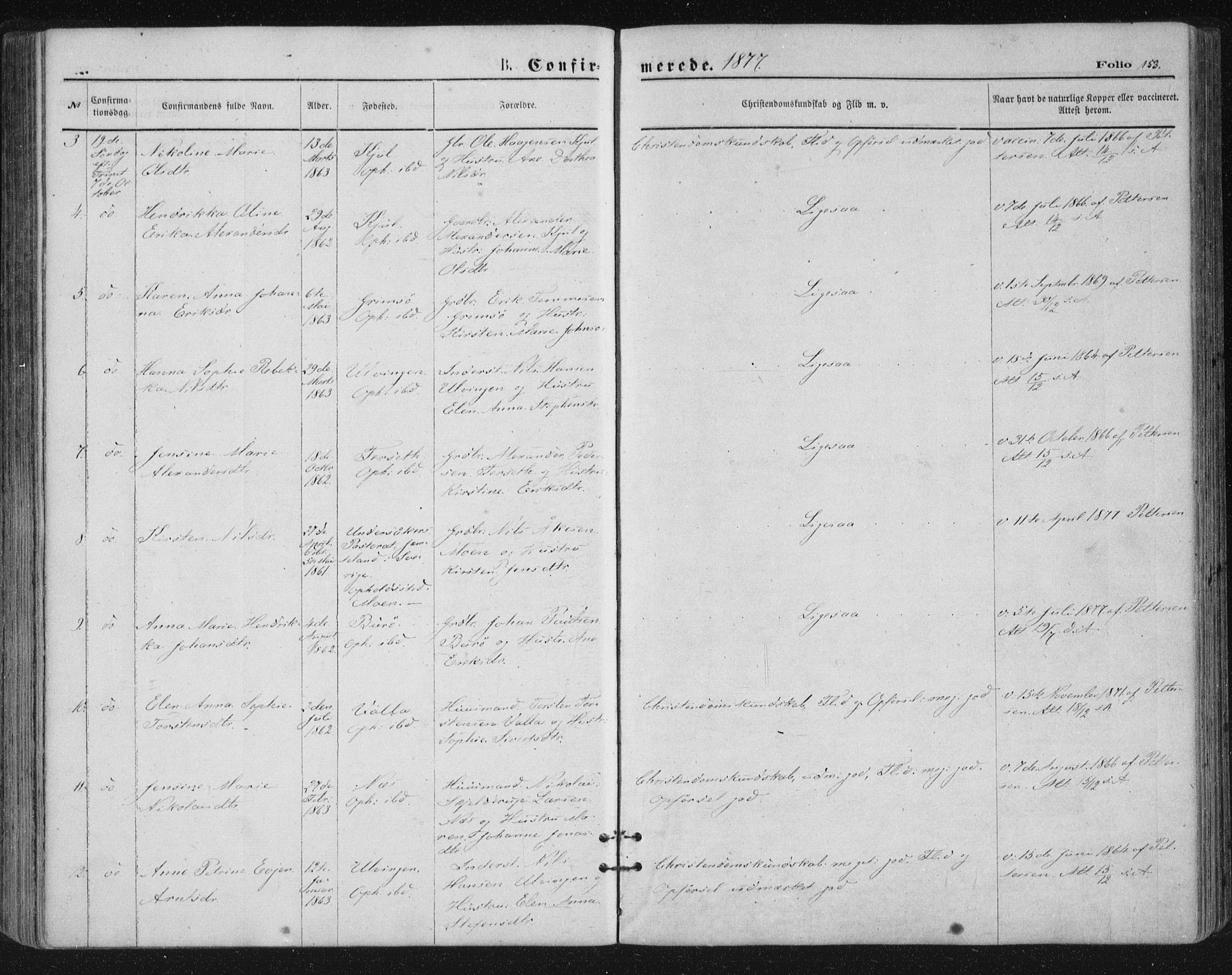 Ministerialprotokoller, klokkerbøker og fødselsregistre - Nordland, AV/SAT-A-1459/816/L0241: Parish register (official) no. 816A07, 1870-1885, p. 153