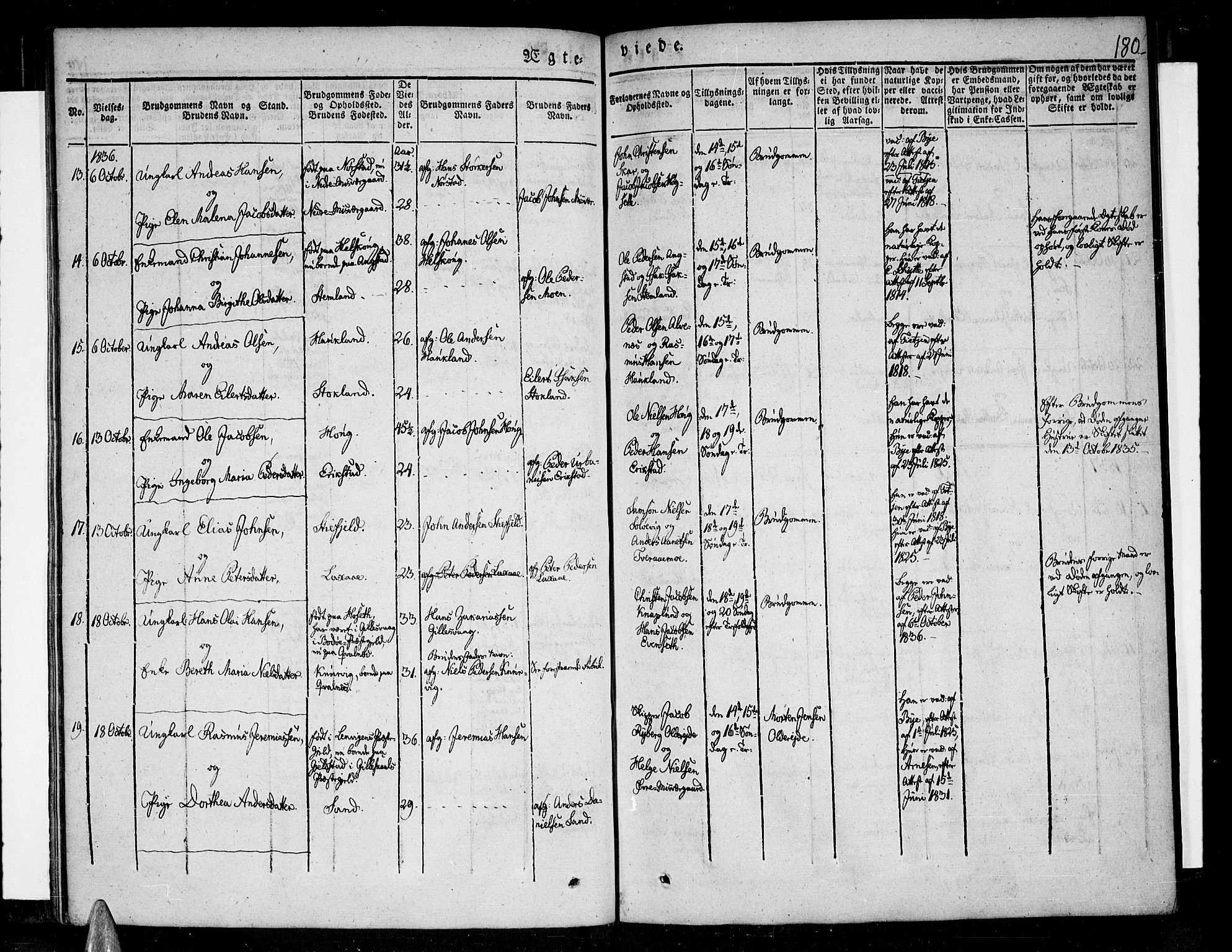 Ministerialprotokoller, klokkerbøker og fødselsregistre - Nordland, SAT/A-1459/852/L0737: Parish register (official) no. 852A07, 1833-1849, p. 180
