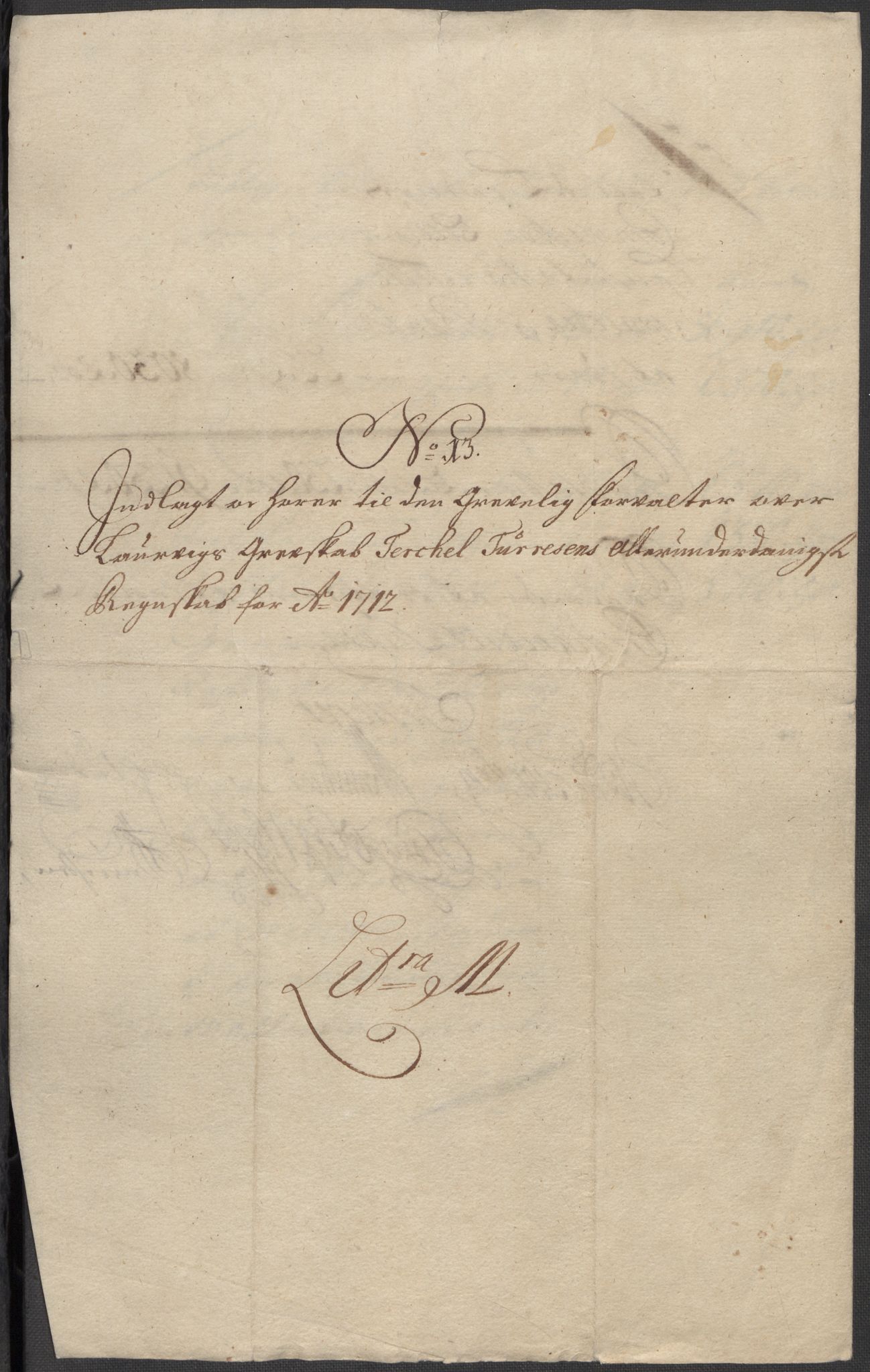 Rentekammeret inntil 1814, Reviderte regnskaper, Fogderegnskap, RA/EA-4092/R33/L1984: Fogderegnskap Larvik grevskap, 1712, p. 188