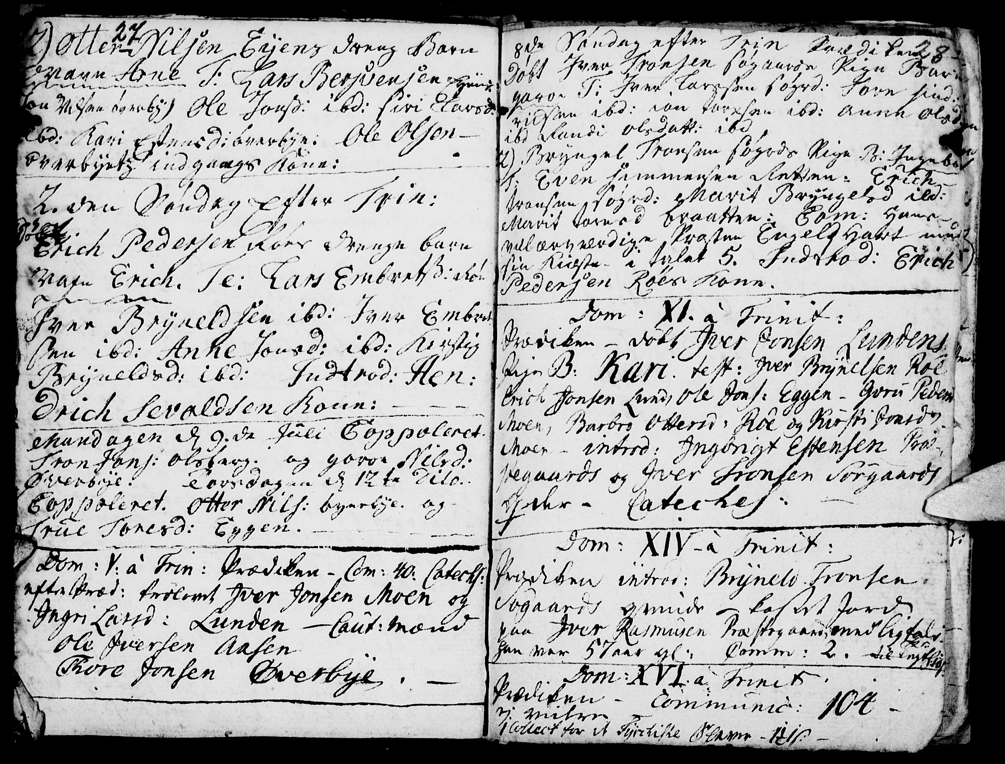 Tynset prestekontor, AV/SAH-PREST-058/H/Ha/Haa/L0005: Parish register (official) no. 5, 1761-1776, p. 27-28