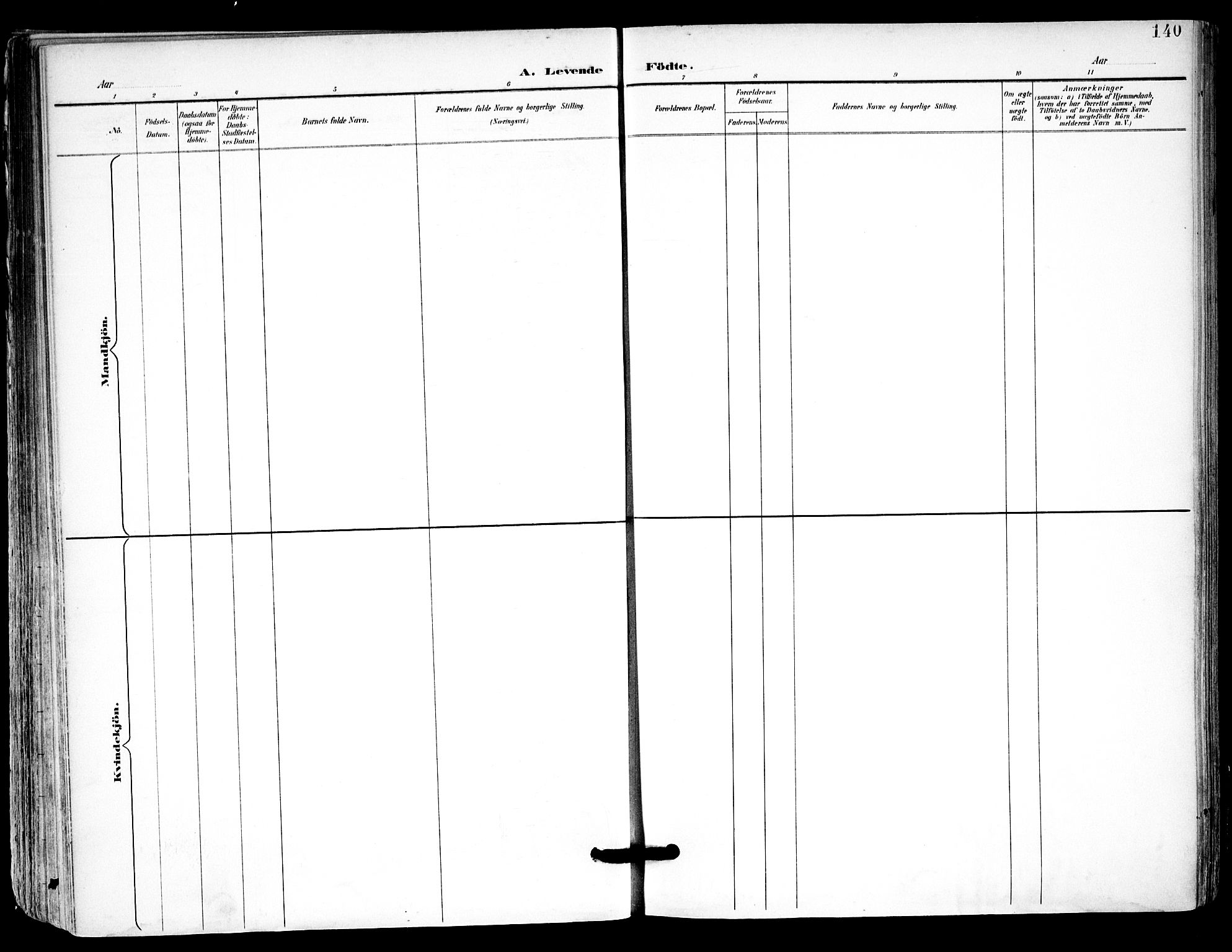 Kråkstad prestekontor Kirkebøker, AV/SAO-A-10125a/F/Fa/L0010: Parish register (official) no. I 10, 1893-1931, p. 140