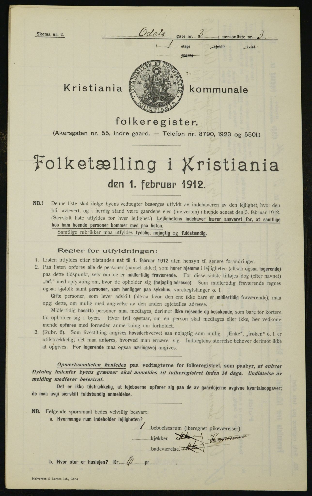 OBA, Municipal Census 1912 for Kristiania, 1912, p. 75086