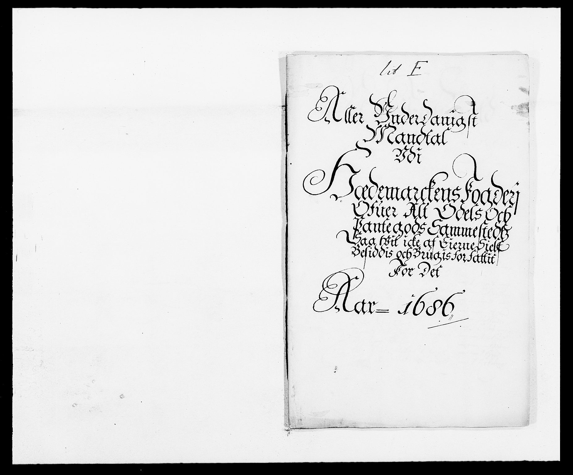 Rentekammeret inntil 1814, Reviderte regnskaper, Fogderegnskap, RA/EA-4092/R16/L1027: Fogderegnskap Hedmark, 1686, p. 262