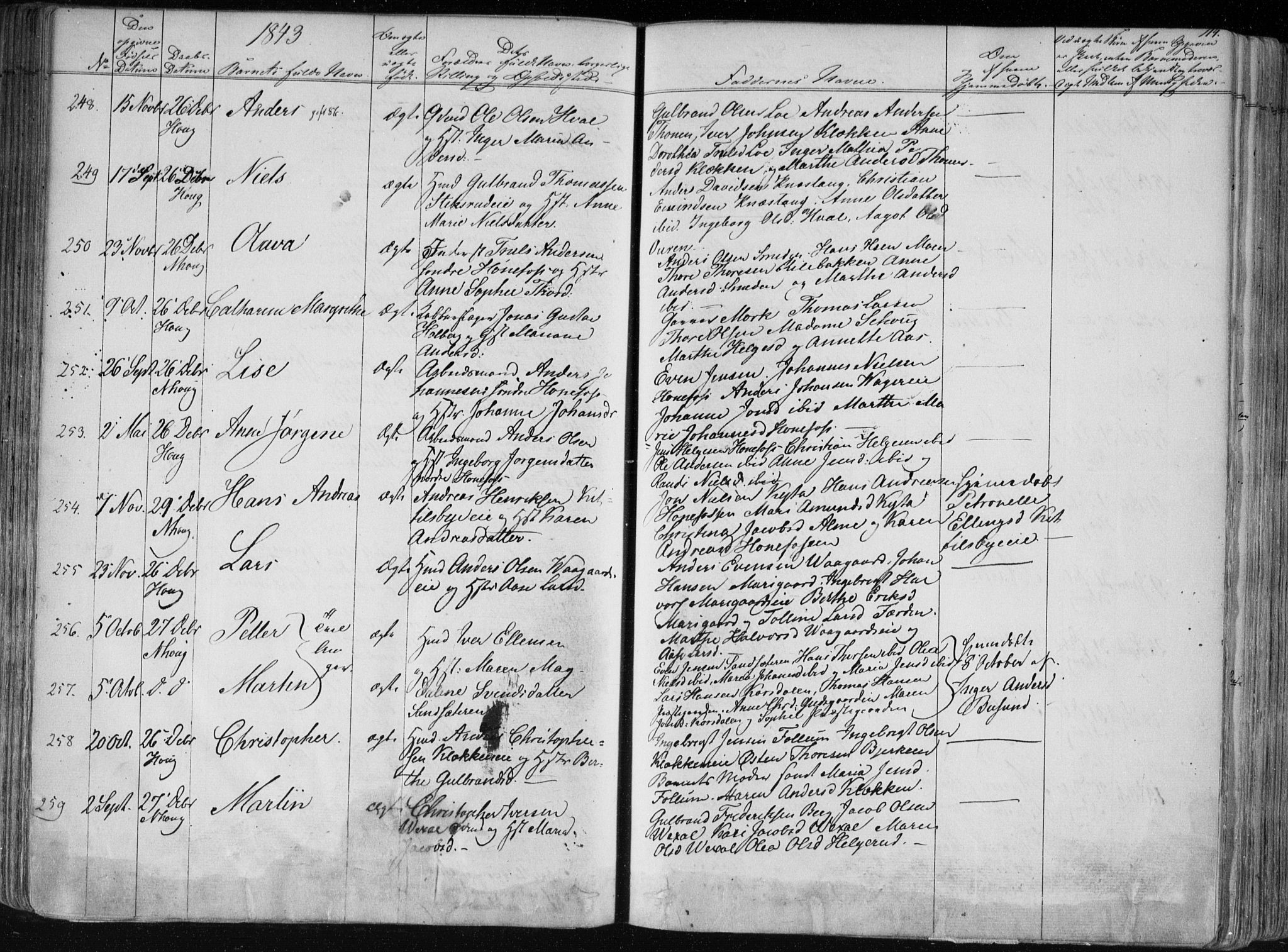 Norderhov kirkebøker, AV/SAKO-A-237/F/Fa/L0010: Parish register (official) no. 10, 1837-1847, p. 114