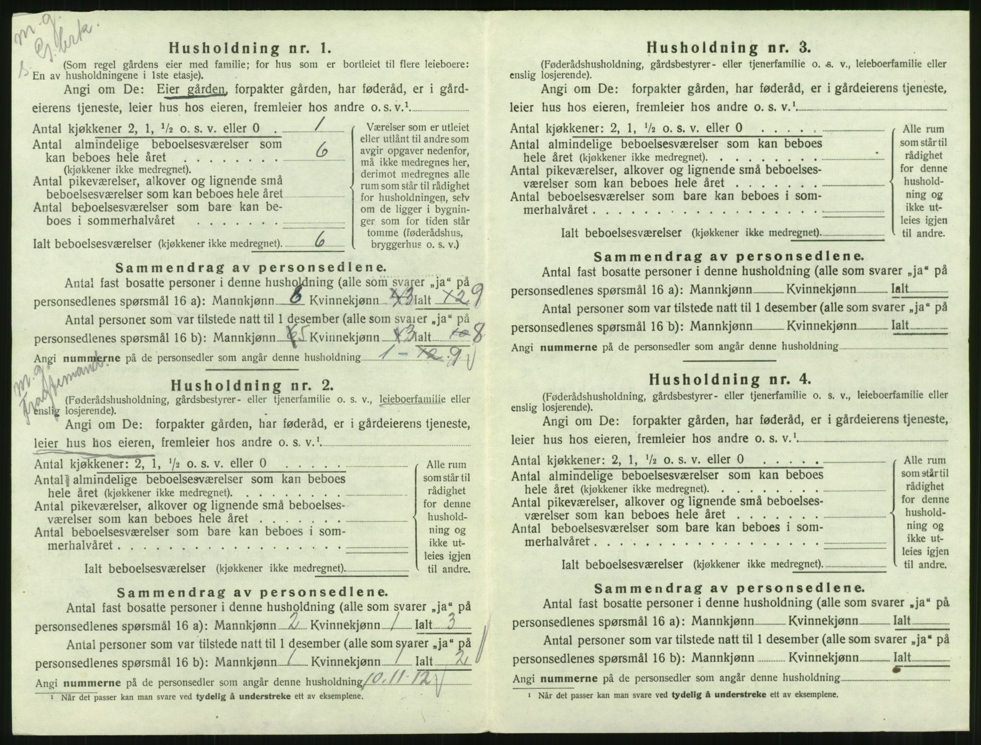 SAT, 1920 census for Straumsnes, 1920, p. 404