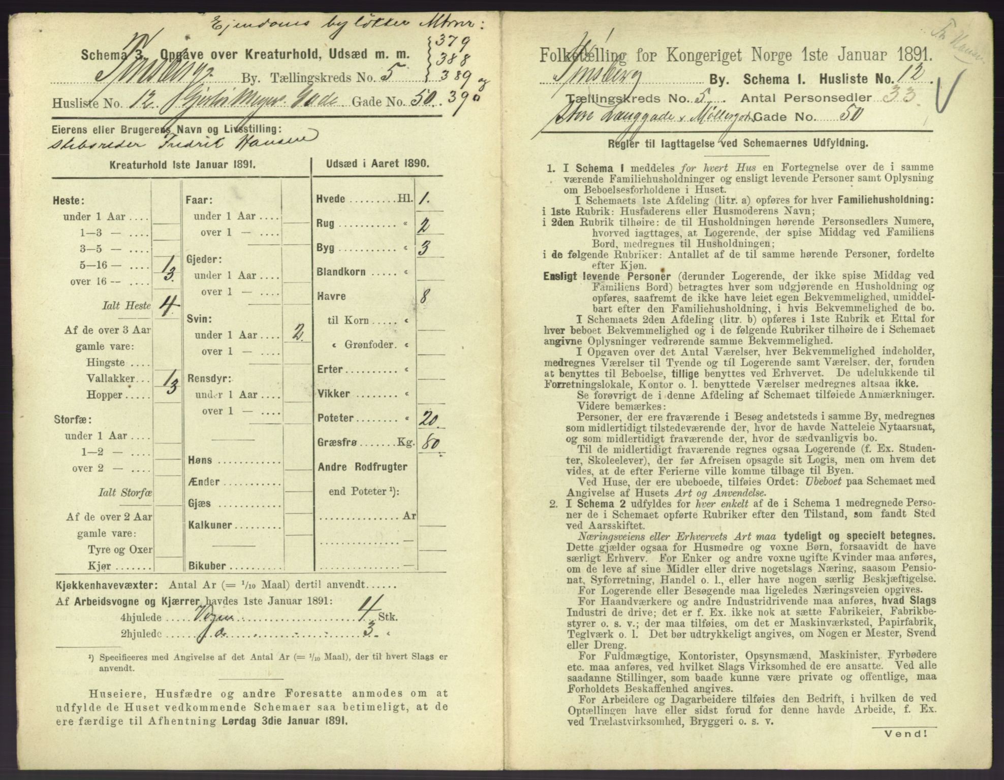 RA, 1891 census for 0705 Tønsberg, 1891, p. 238