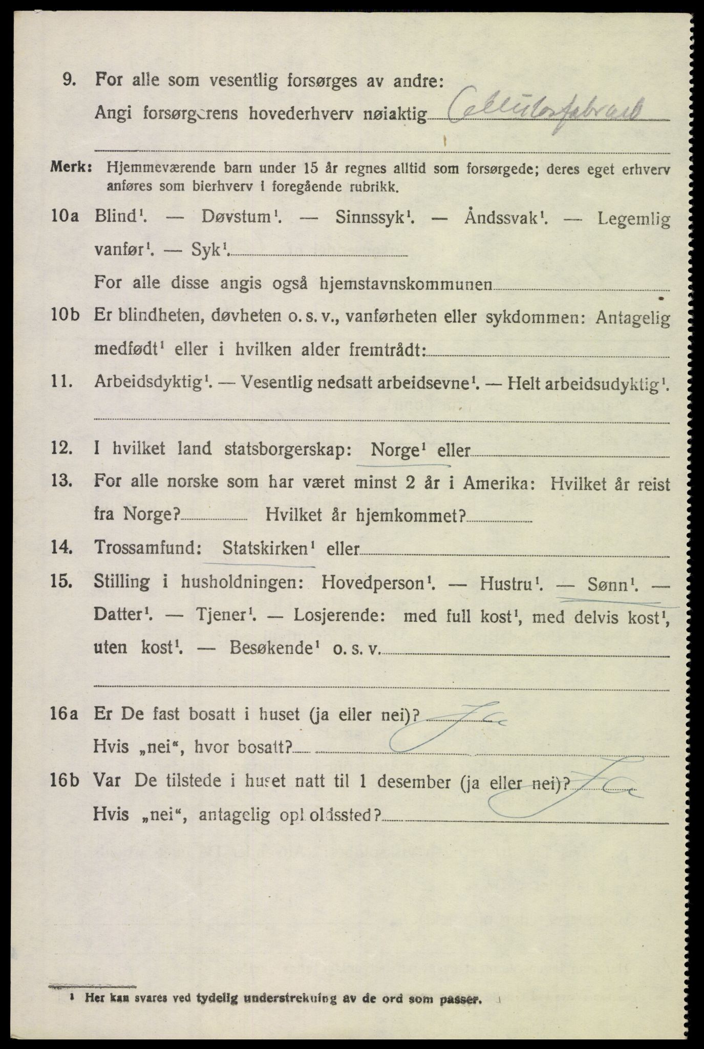 SAH, 1920 census for Vardal, 1920, p. 4538