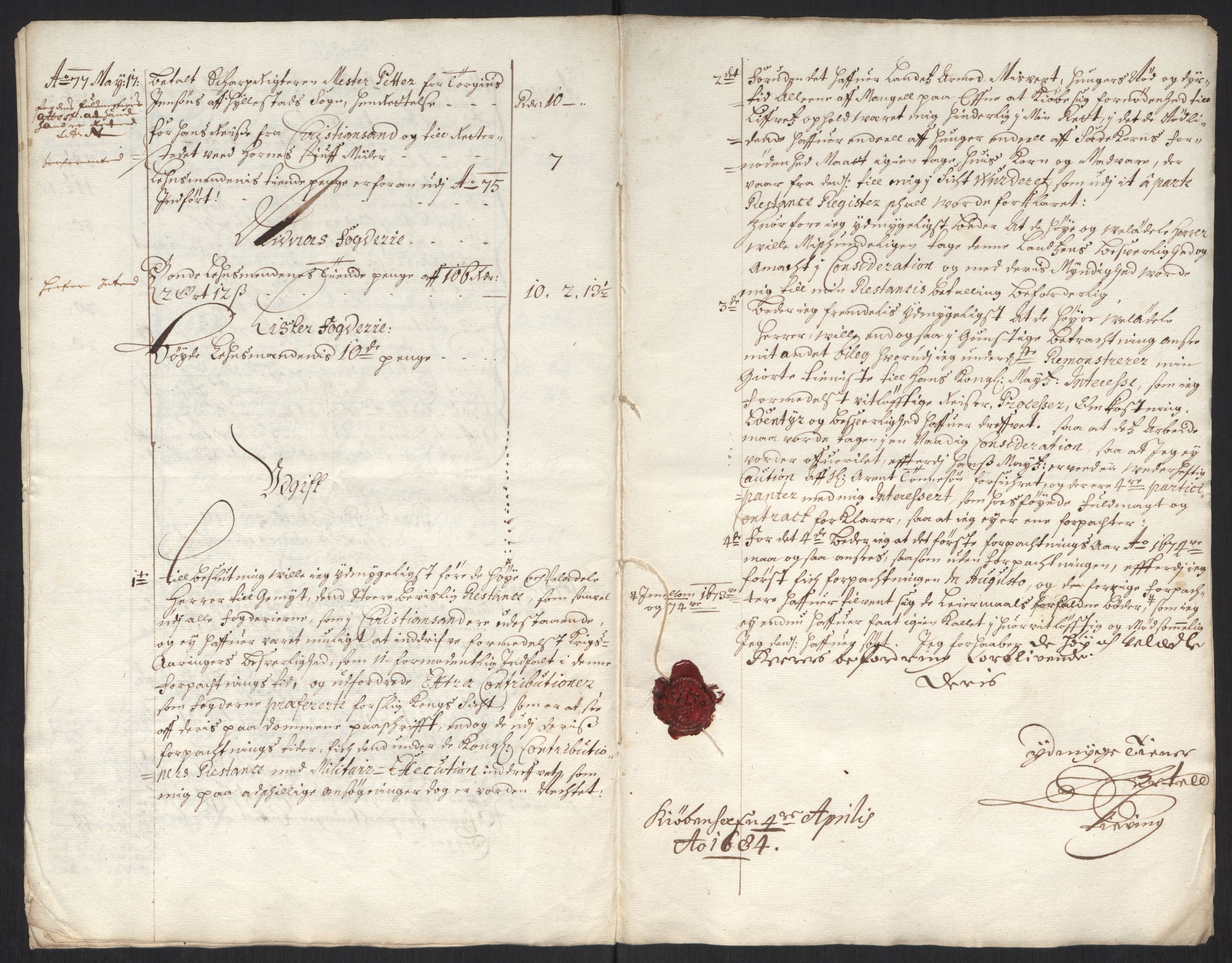 Rentekammeret inntil 1814, Reviderte regnskaper, Byregnskaper, RA/EA-4066/R/Rm/L0284: [M17] Sikt og sakefall, 1658-1680, p. 117