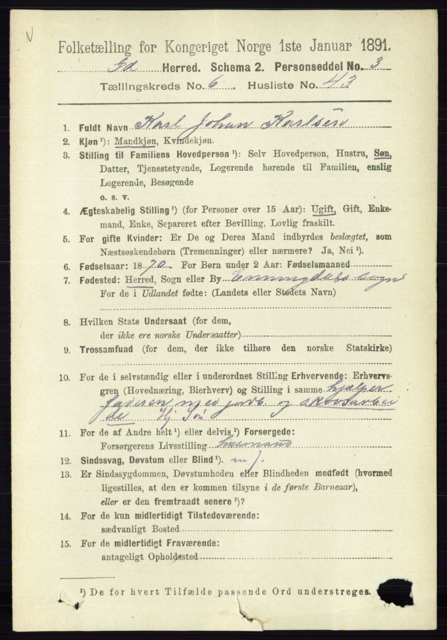 RA, 1891 census for 0117 Idd, 1891, p. 3894