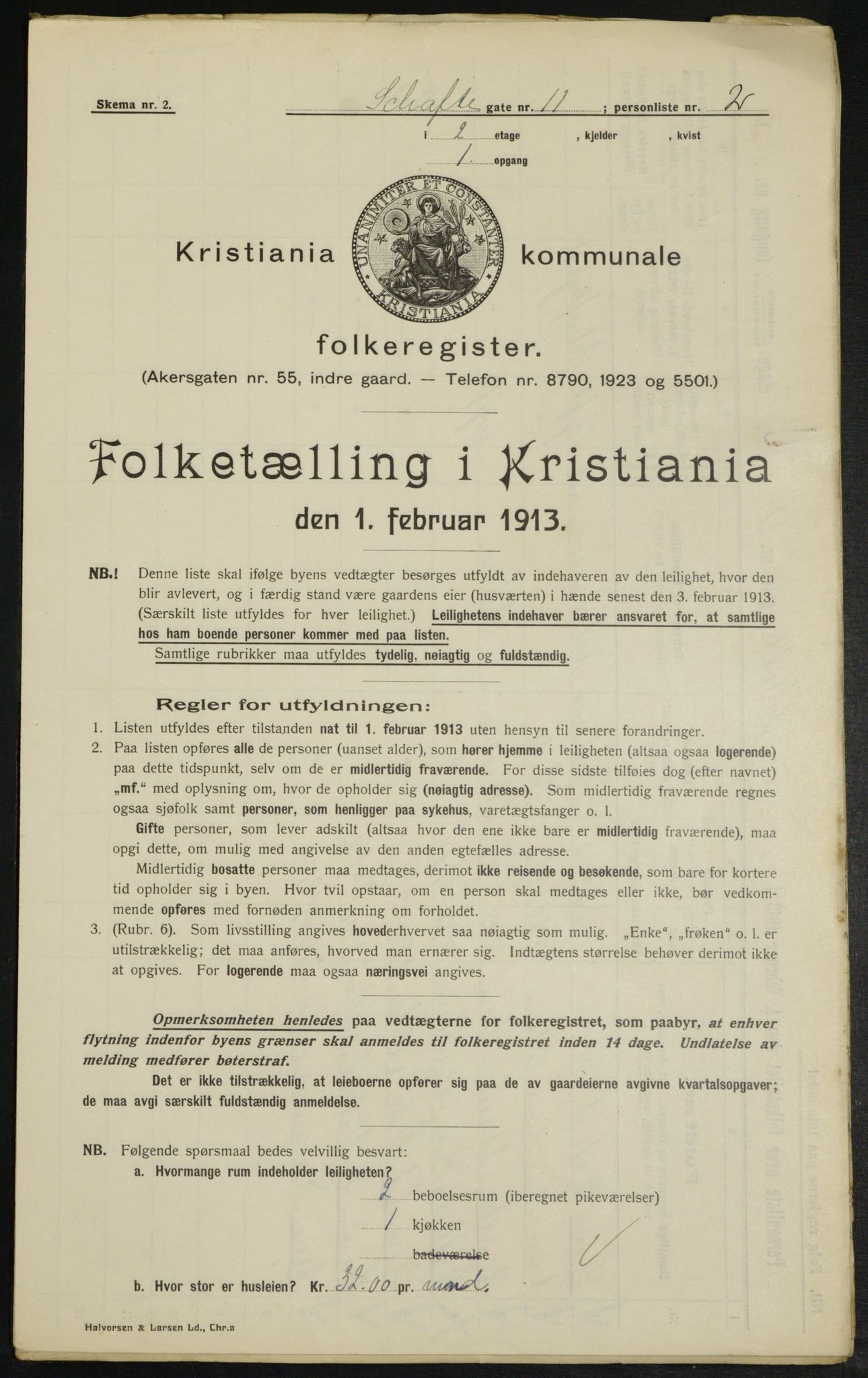 OBA, Municipal Census 1913 for Kristiania, 1913, p. 89378