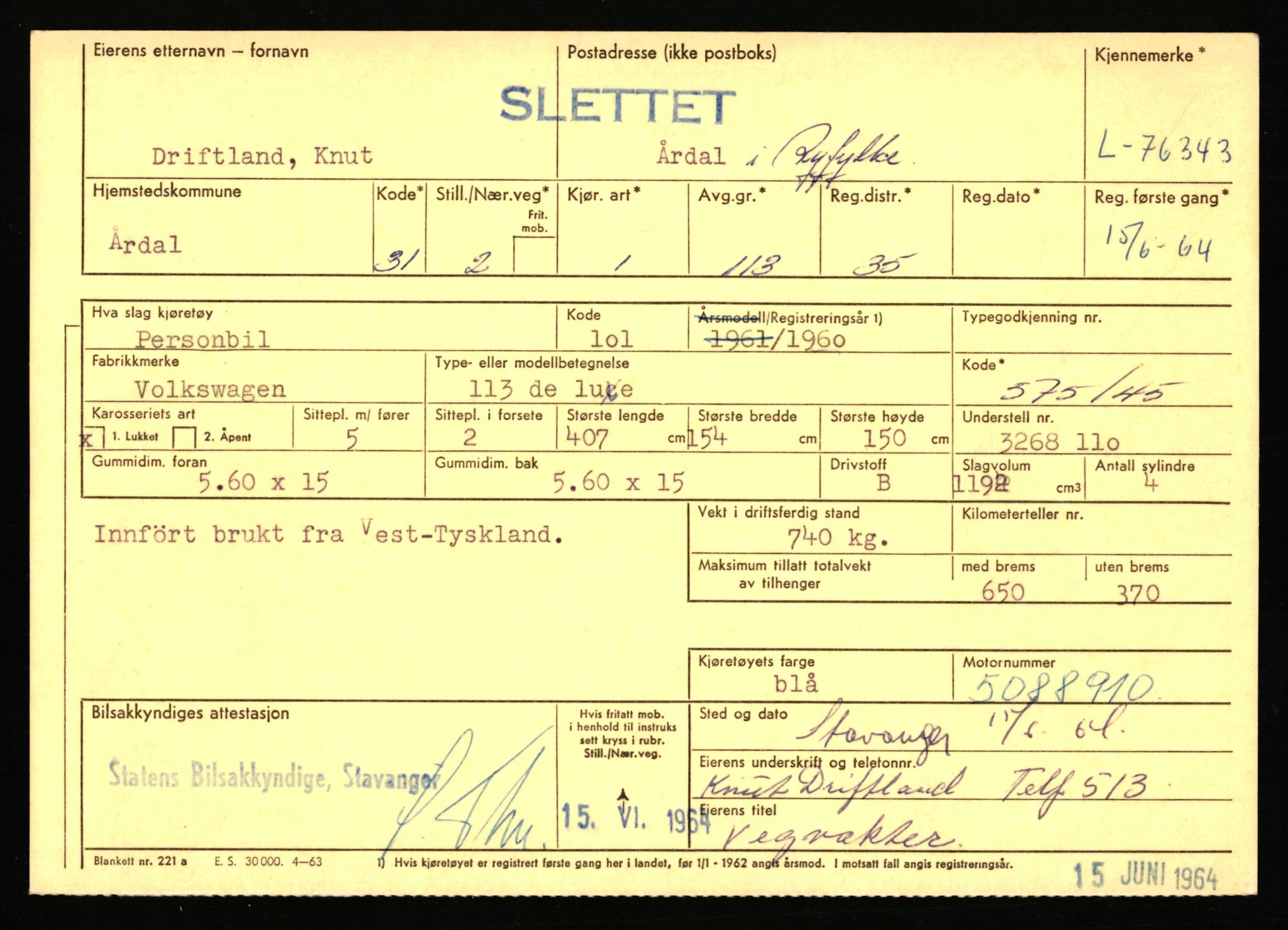 Stavanger trafikkstasjon, AV/SAST-A-101942/0/F/L0068: L-75000 - L-76799, 1930-1971, p. 1651