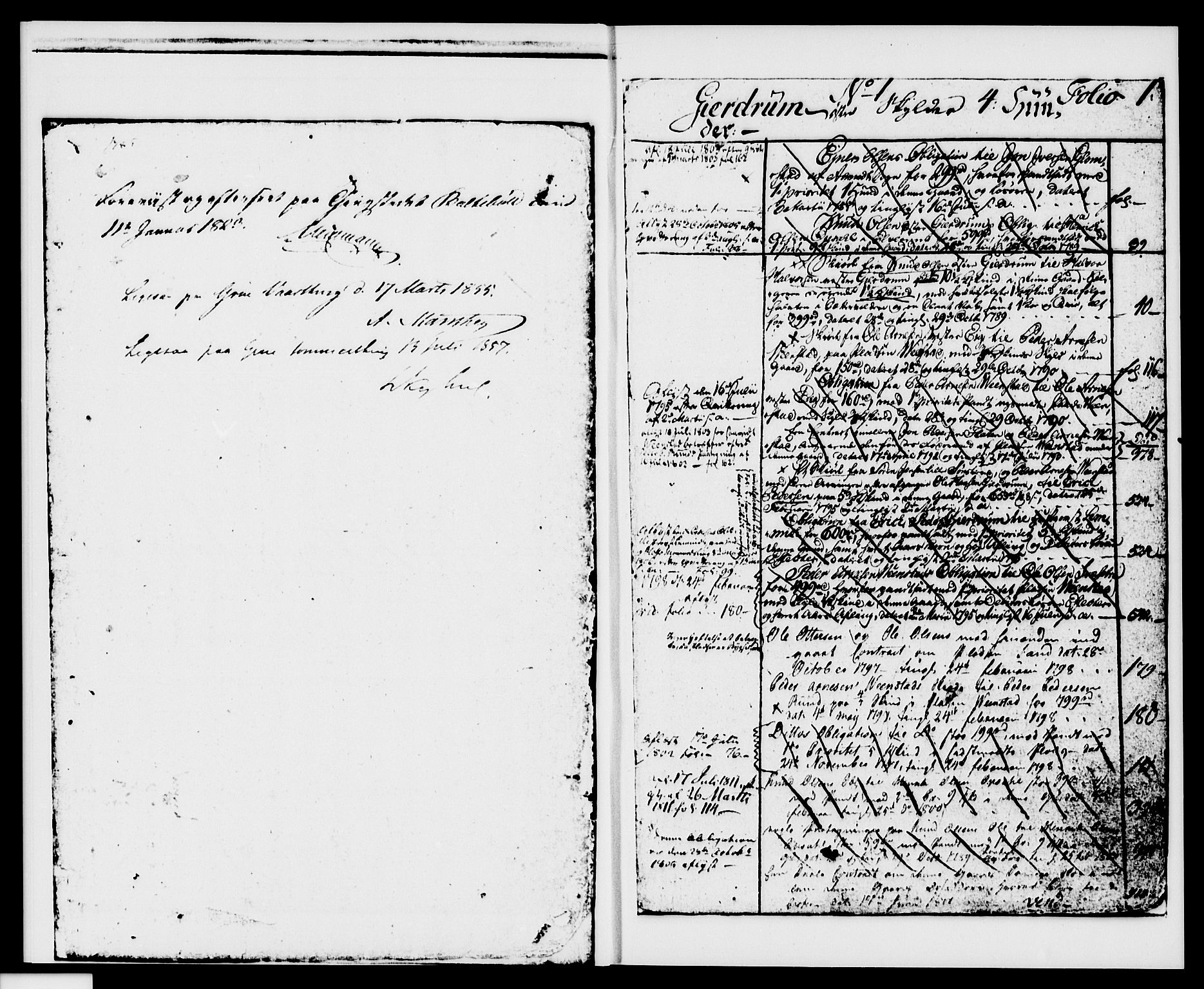 Solør tingrett, SAH/TING-008/H/Ha/Hab/L0001: Mortgage register no. 1, 1810-1850, p. 1