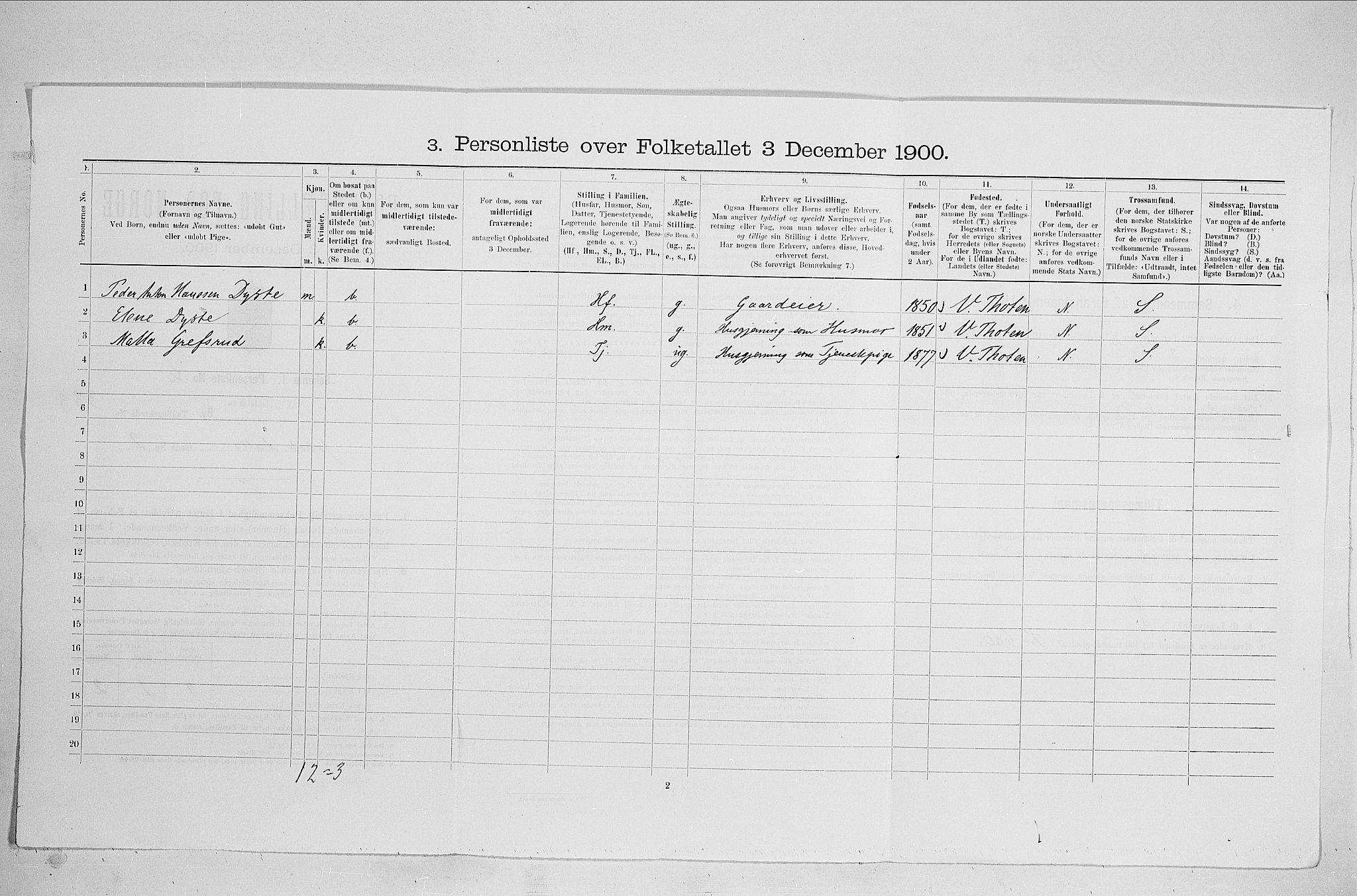 SAO, 1900 census for Kristiania, 1900, p. 42240