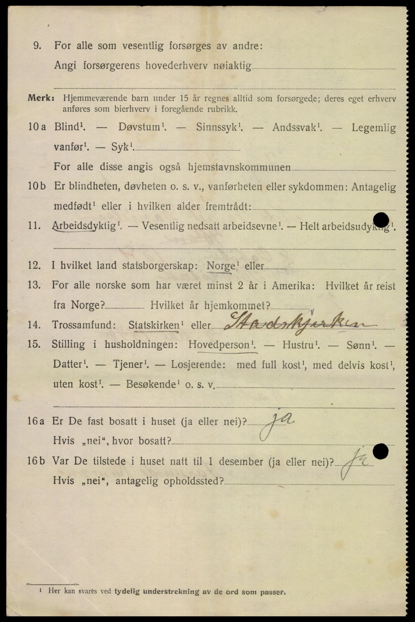 SAK, 1920 census for Farsund, 1920, p. 2566