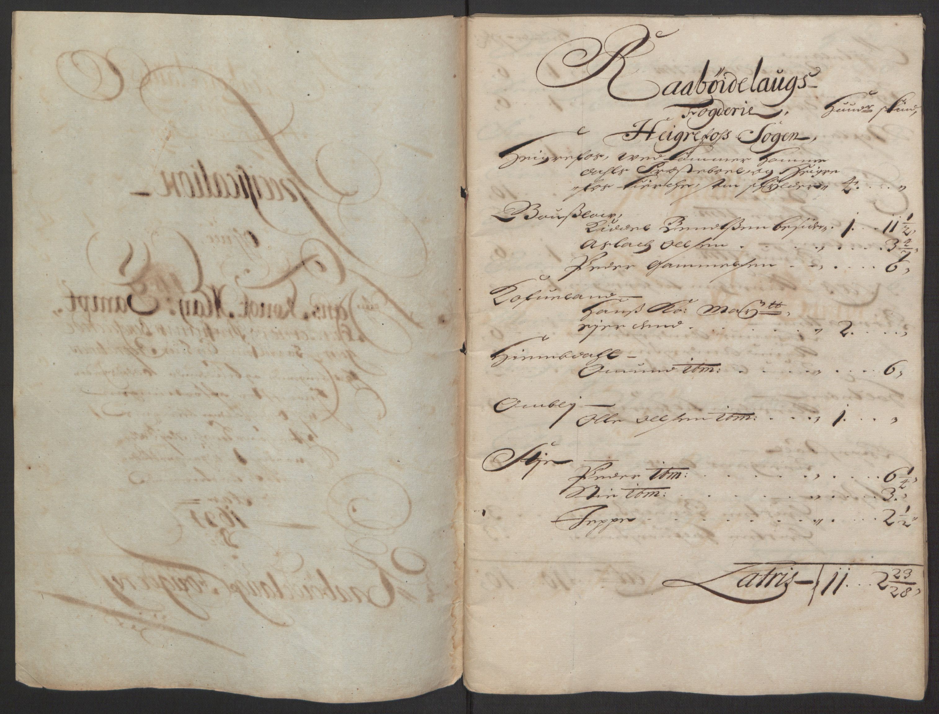 Rentekammeret inntil 1814, Reviderte regnskaper, Fogderegnskap, AV/RA-EA-4092/R40/L2444: Fogderegnskap Råbyggelag, 1693-1696, p. 134