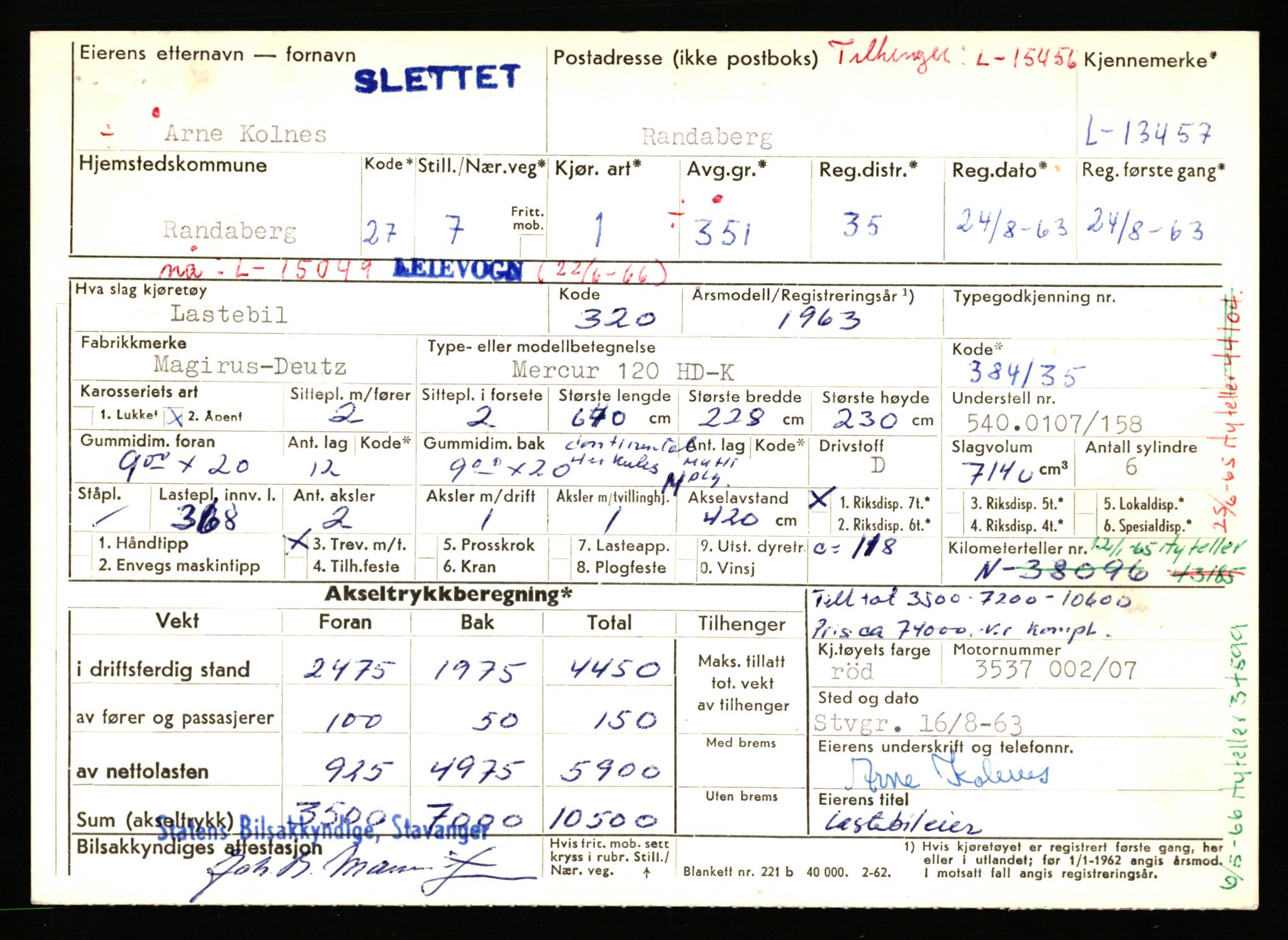 Stavanger trafikkstasjon, AV/SAST-A-101942/0/F/L0024: L-13000 - L-13499, 1930-1971, p. 1939