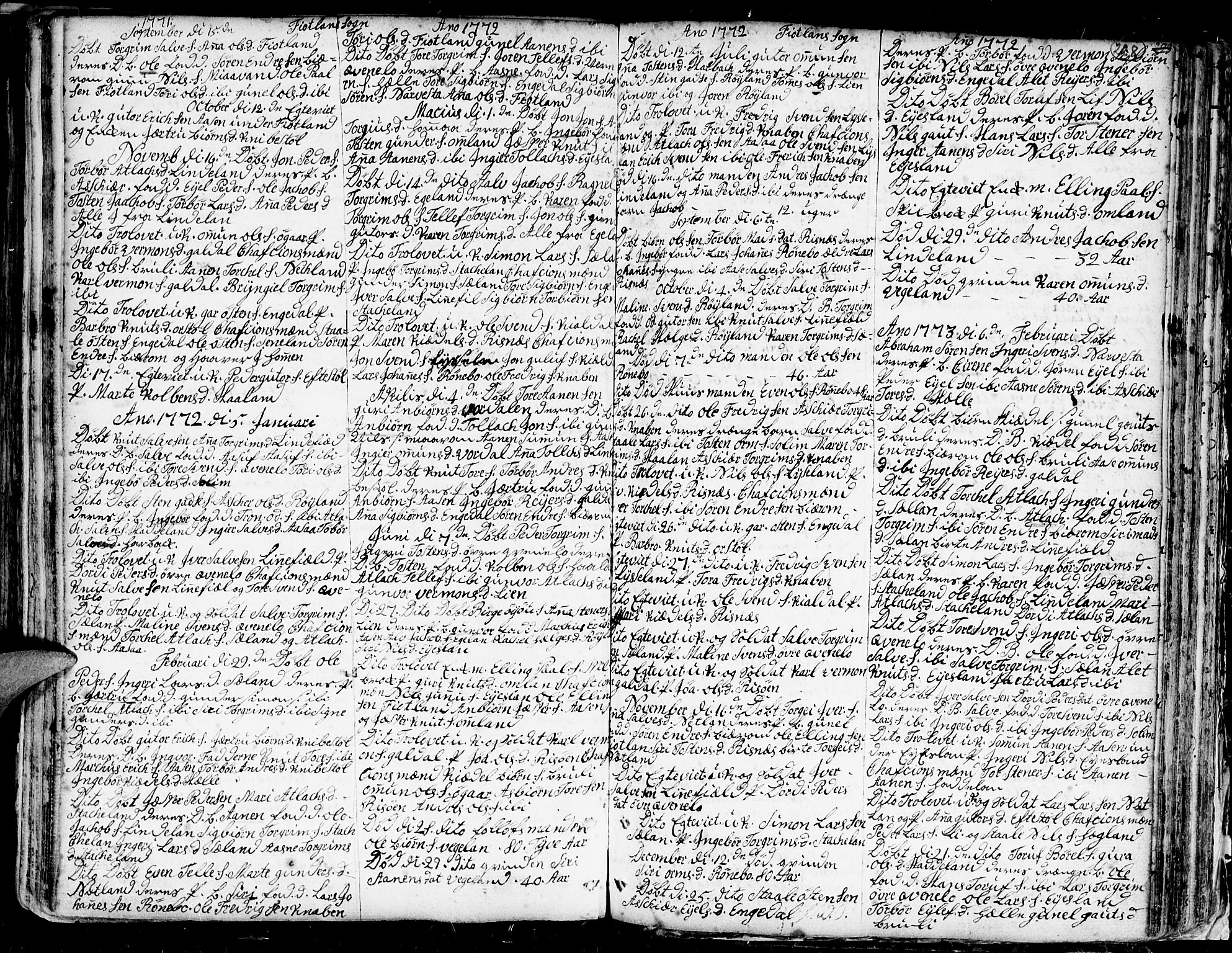 Hægebostad sokneprestkontor, SAK/1111-0024/F/Fa/Faa/L0001: Parish register (official) no. A 1 /3, 1760-1826, p. 228