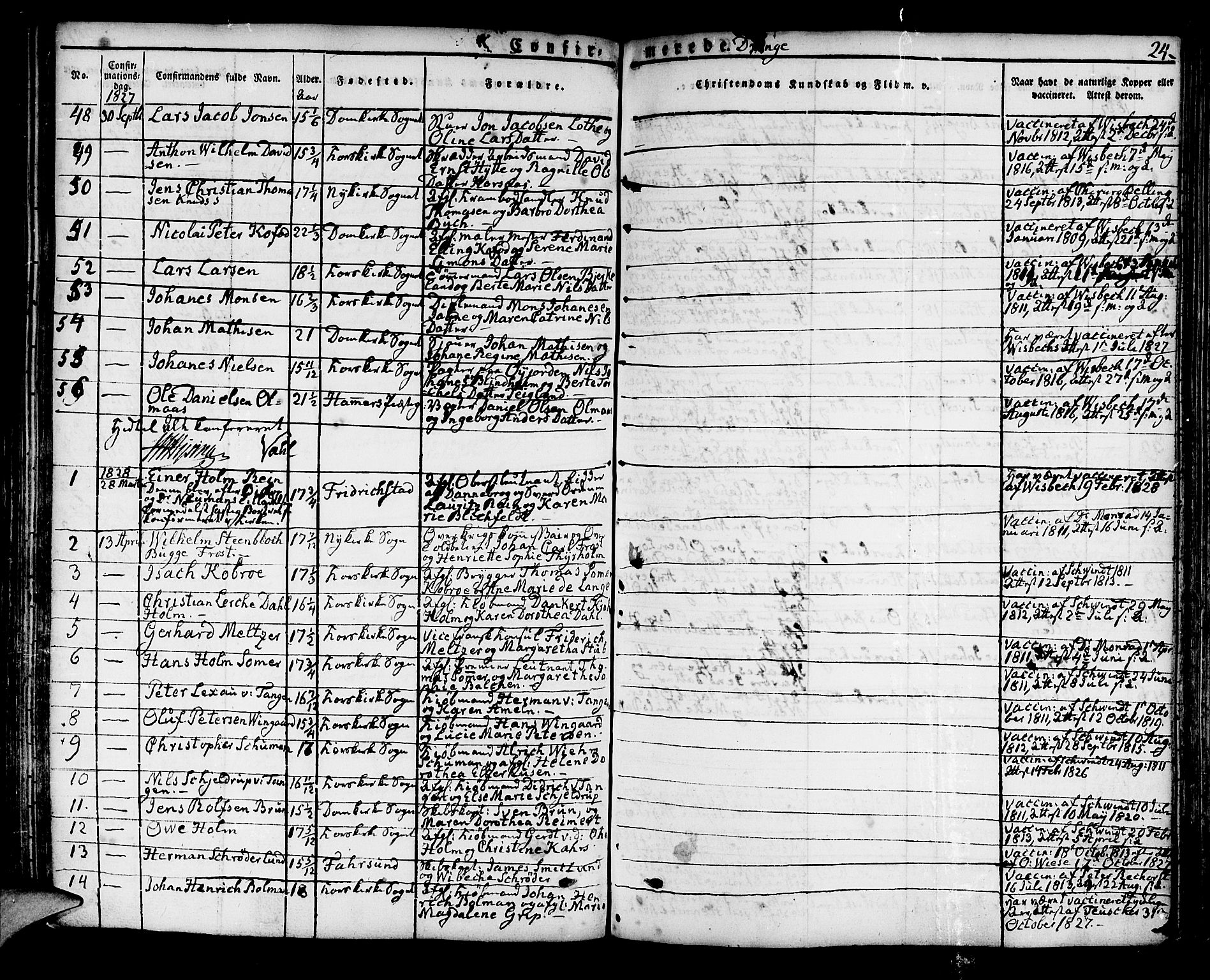 Korskirken sokneprestembete, SAB/A-76101/H/Hab: Parish register (copy) no. A 3, 1821-1831, p. 242