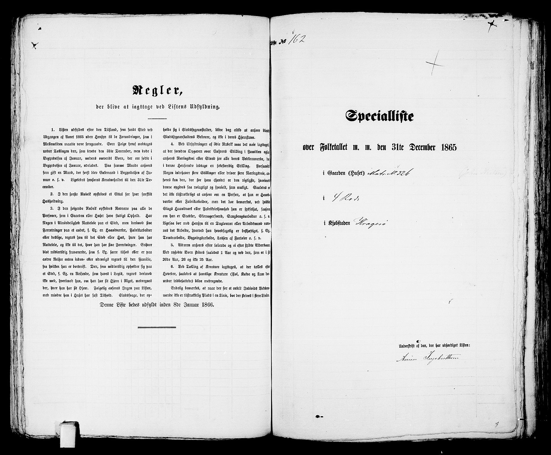 RA, 1865 census for Kragerø/Kragerø, 1865, p. 334