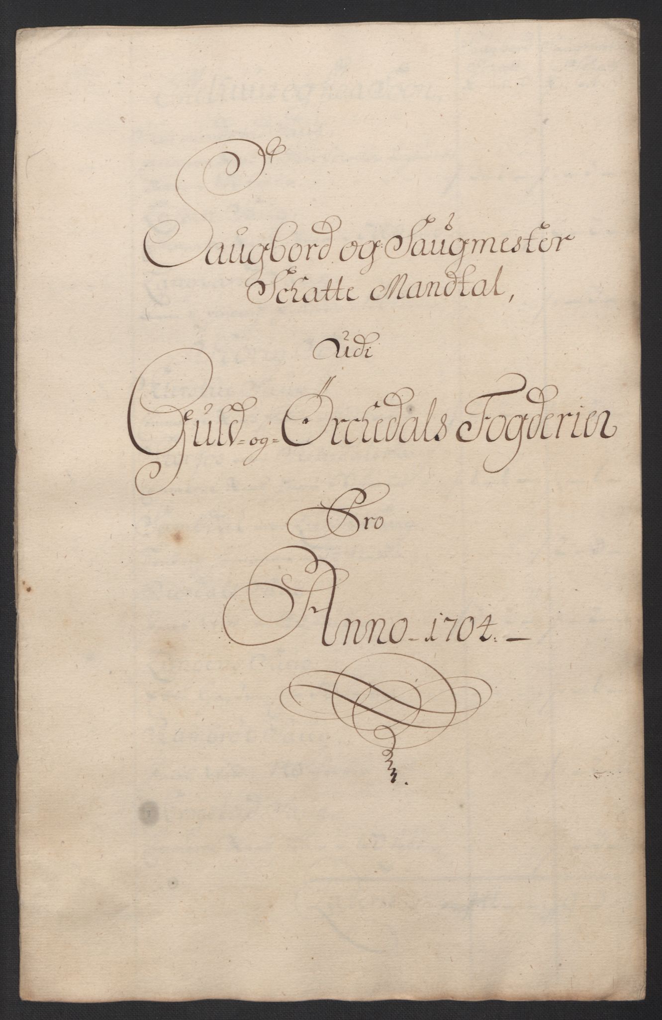 Rentekammeret inntil 1814, Reviderte regnskaper, Fogderegnskap, RA/EA-4092/R60/L3954: Fogderegnskap Orkdal og Gauldal, 1704, p. 324