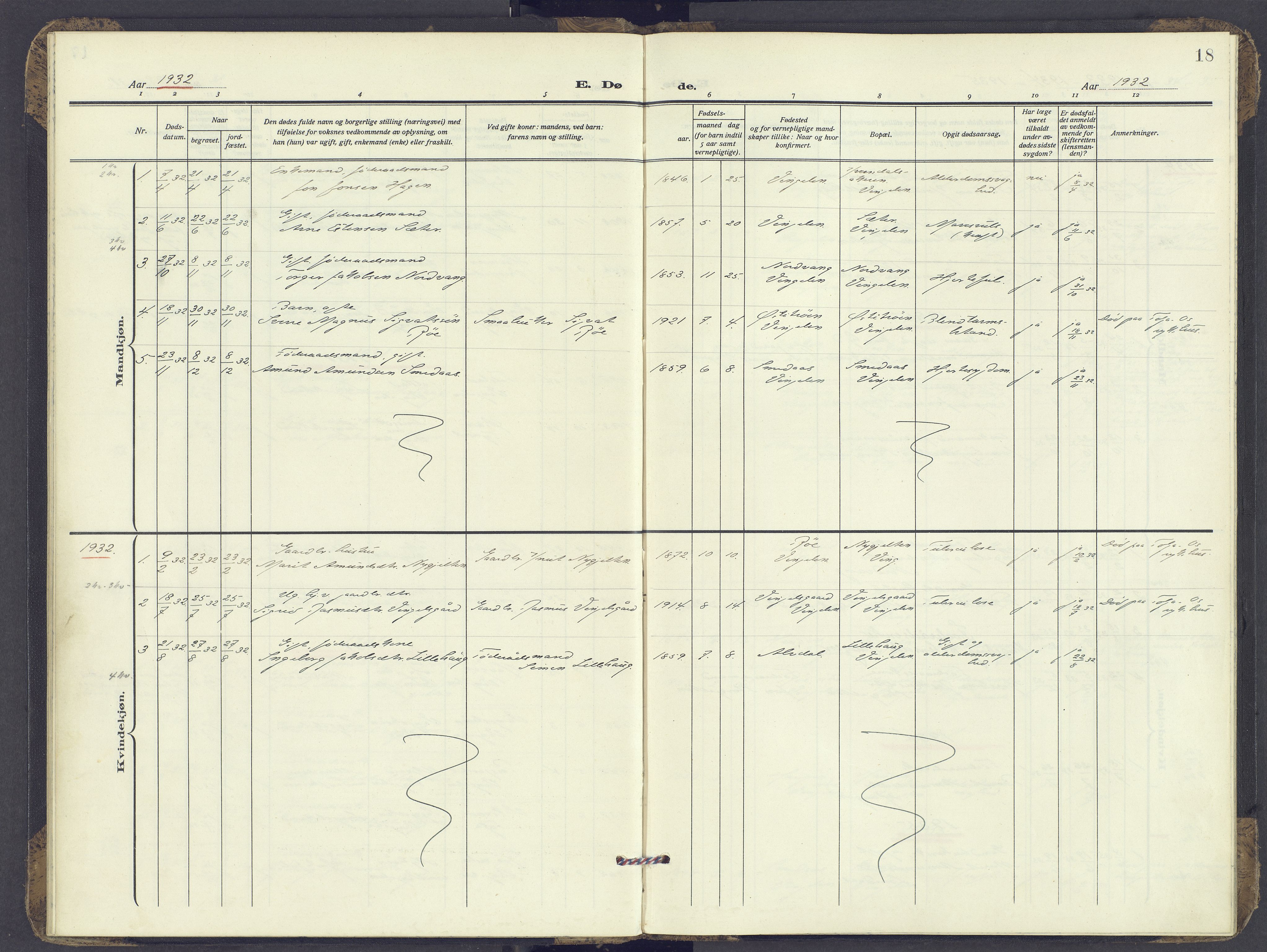 Tolga prestekontor, AV/SAH-PREST-062/K/L0017: Parish register (official) no. 17, 1909-1979, p. 18