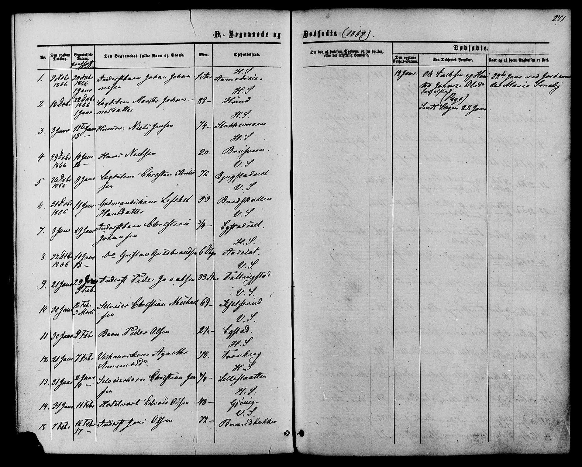 Vardal prestekontor, SAH/PREST-100/H/Ha/Haa/L0007: Parish register (official) no. 7, 1867-1878, p. 271