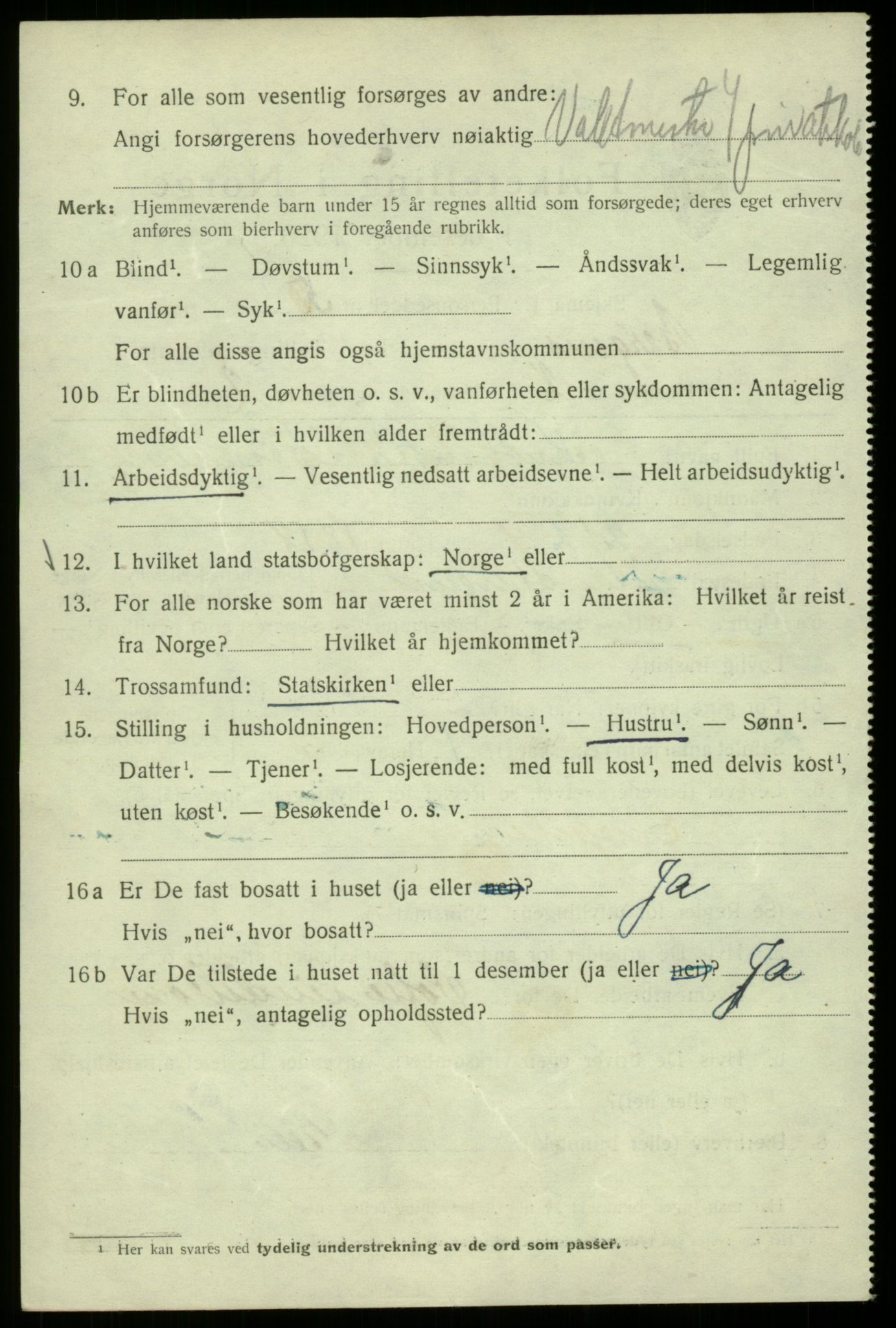 SAB, 1920 census for Bergen, 1920, p. 71356
