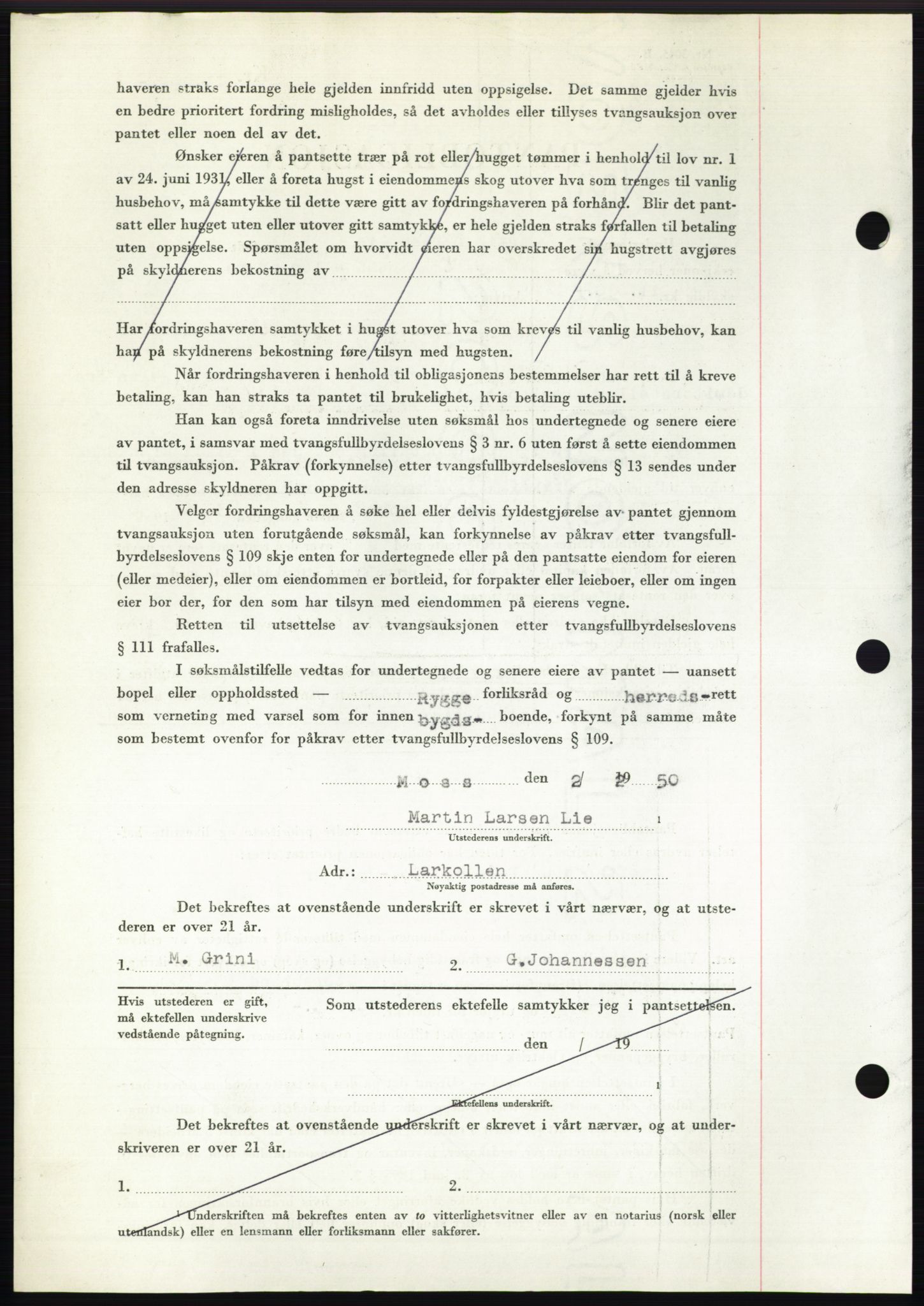 Moss sorenskriveri, AV/SAO-A-10168: Mortgage book no. B23, 1949-1950, Diary no: : 469/1950