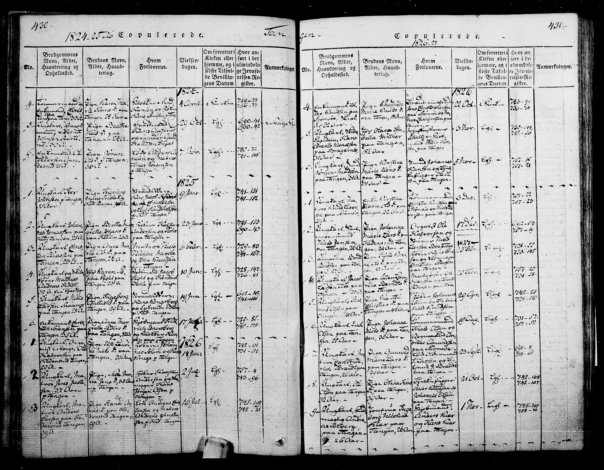 Skoger kirkebøker, SAKO/A-59/F/Fa/L0002: Parish register (official) no. I 2 /2, 1814-1842, p. 430-431