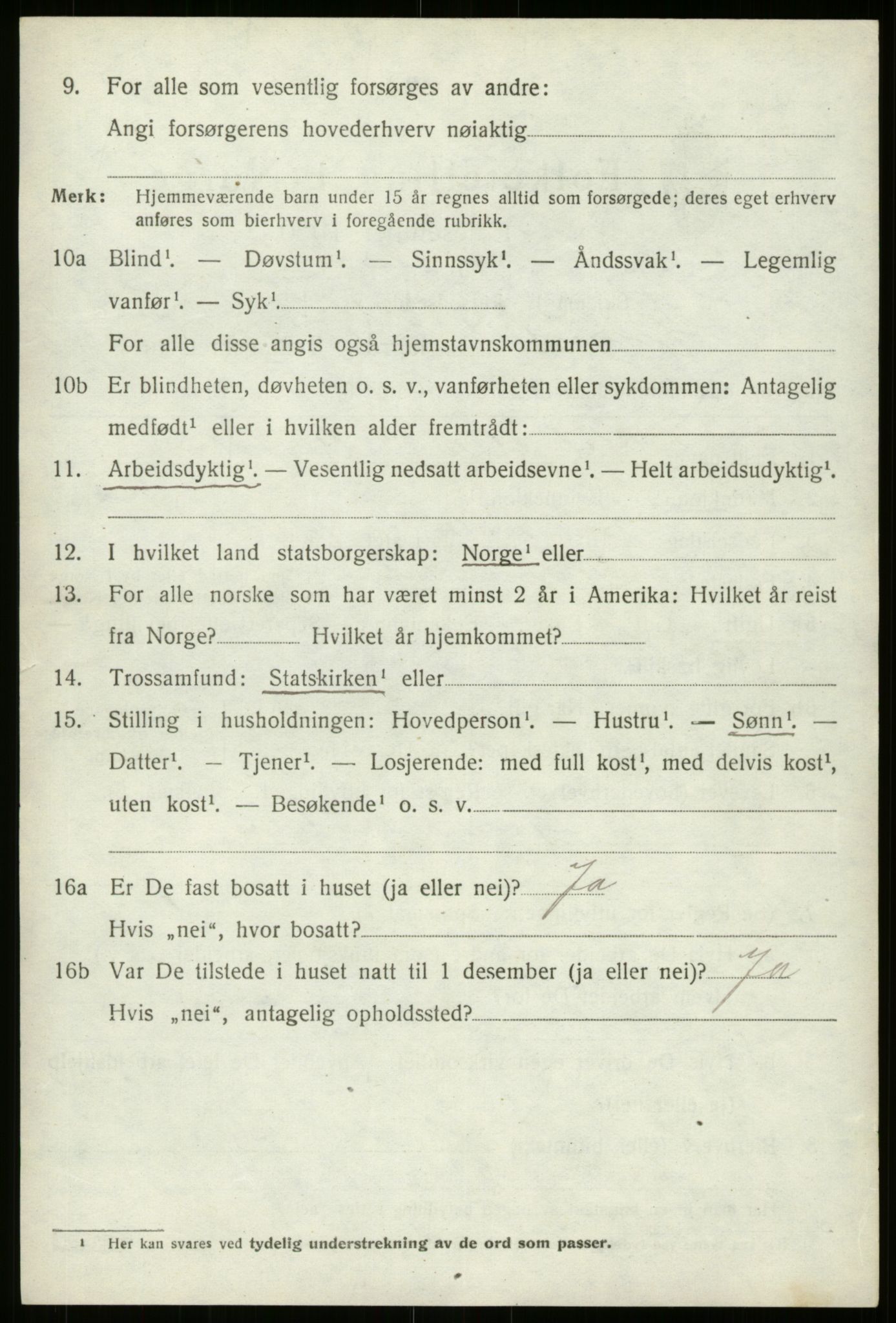 SAB, 1920 census for Hornindal, 1920, p. 1763