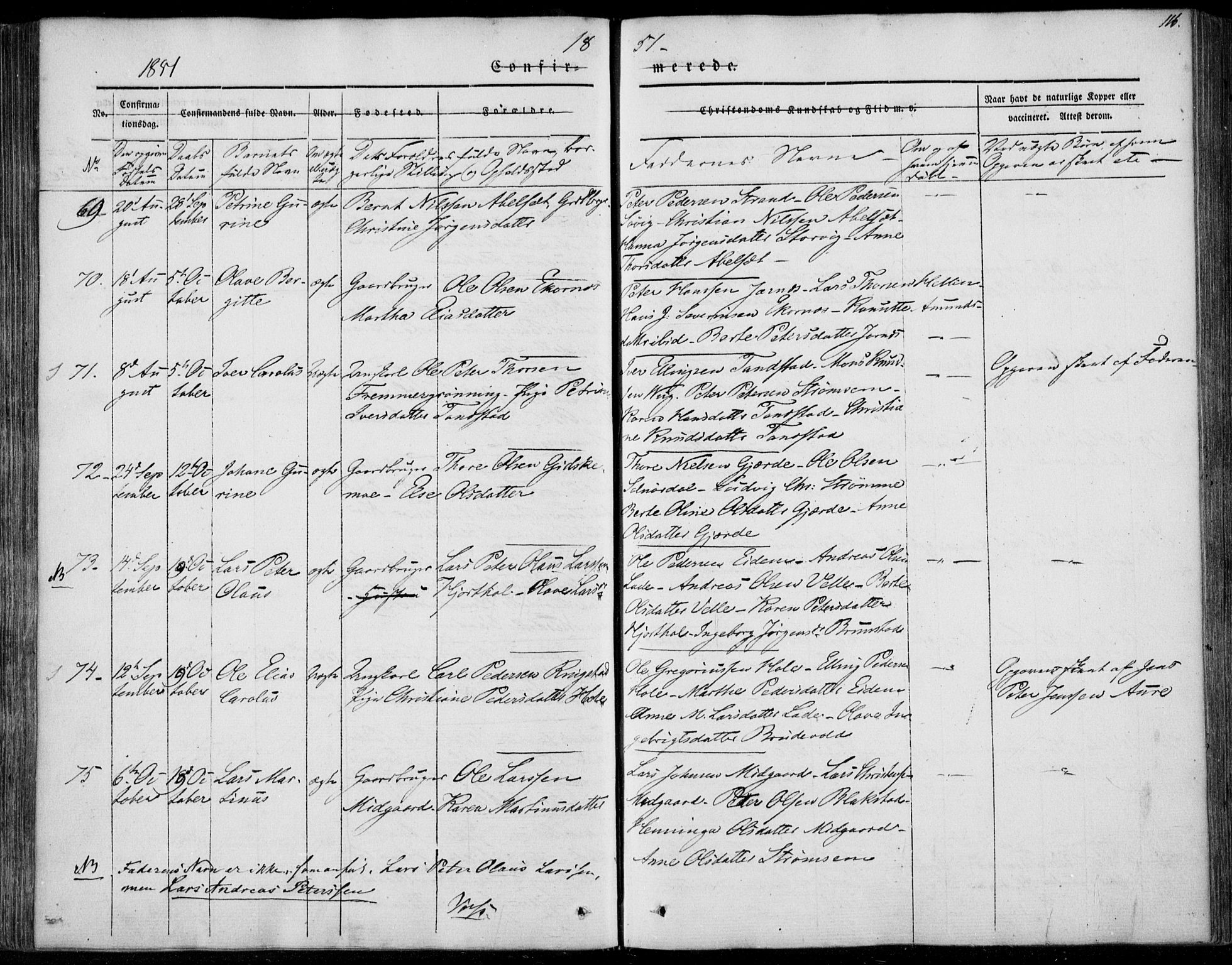 Ministerialprotokoller, klokkerbøker og fødselsregistre - Møre og Romsdal, AV/SAT-A-1454/522/L0312: Parish register (official) no. 522A07, 1843-1851, p. 116