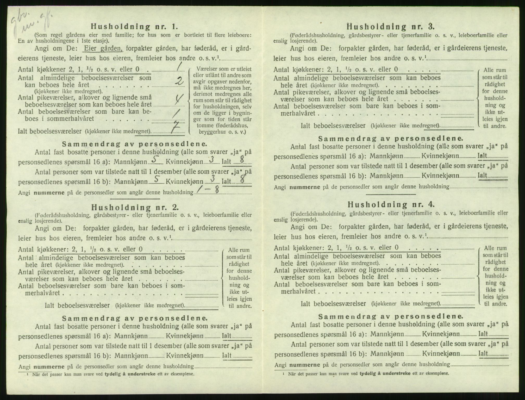 SAT, 1920 census for Halsa, 1920, p. 97