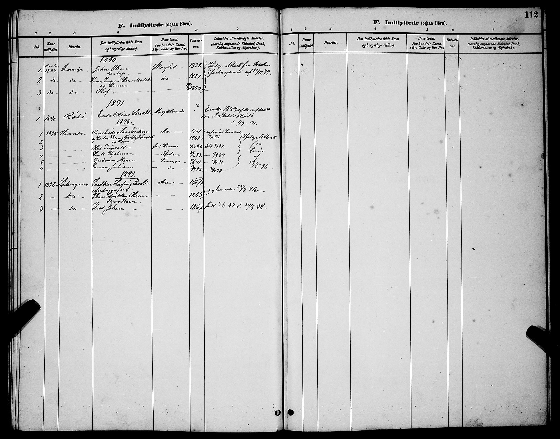 Tranøy sokneprestkontor, SATØ/S-1313/I/Ia/Iab/L0004klokker: Parish register (copy) no. 4, 1888-1901, p. 112
