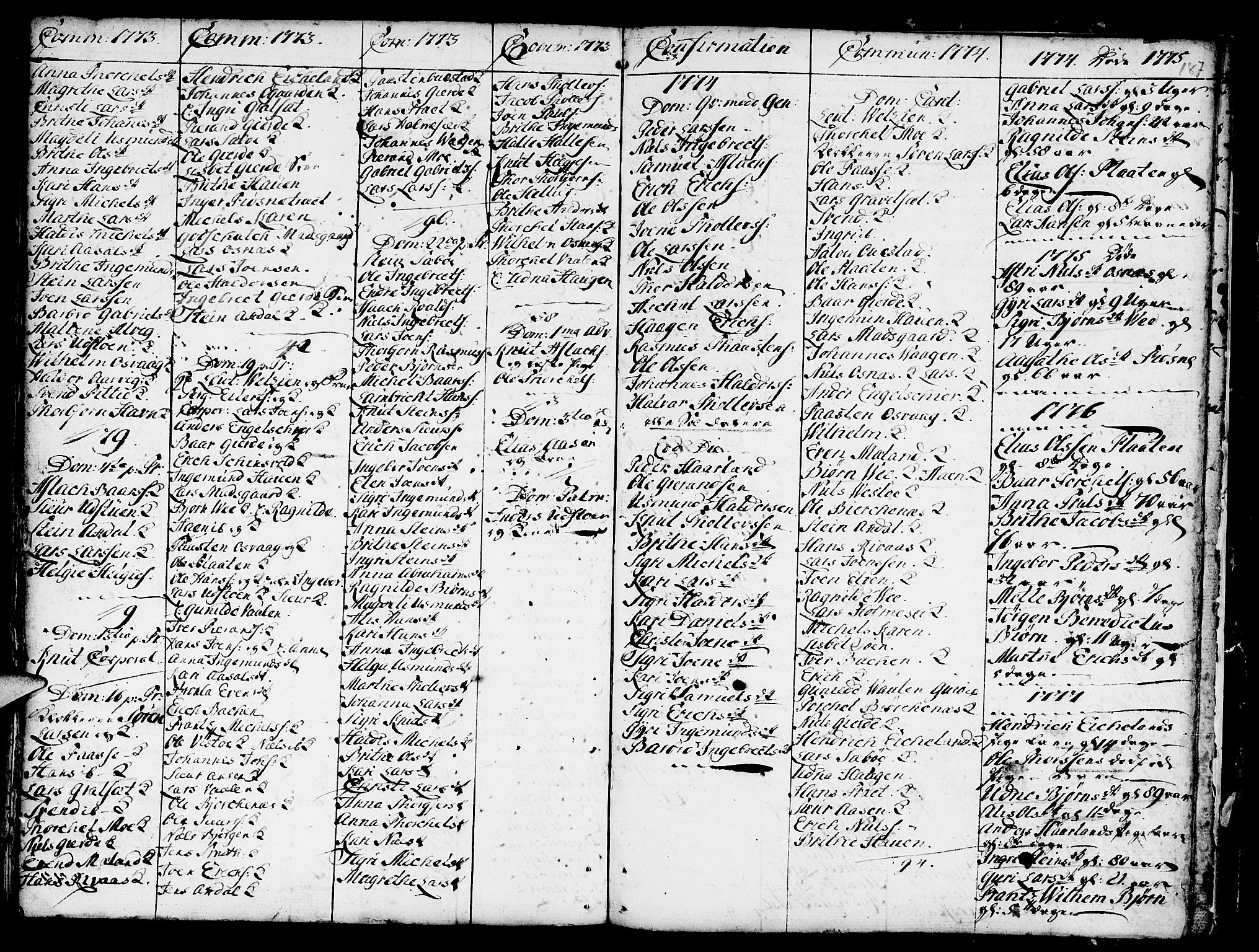 Etne sokneprestembete, SAB/A-75001/H/Haa: Parish register (official) no. A 3 /3, 1755-1782, p. 187
