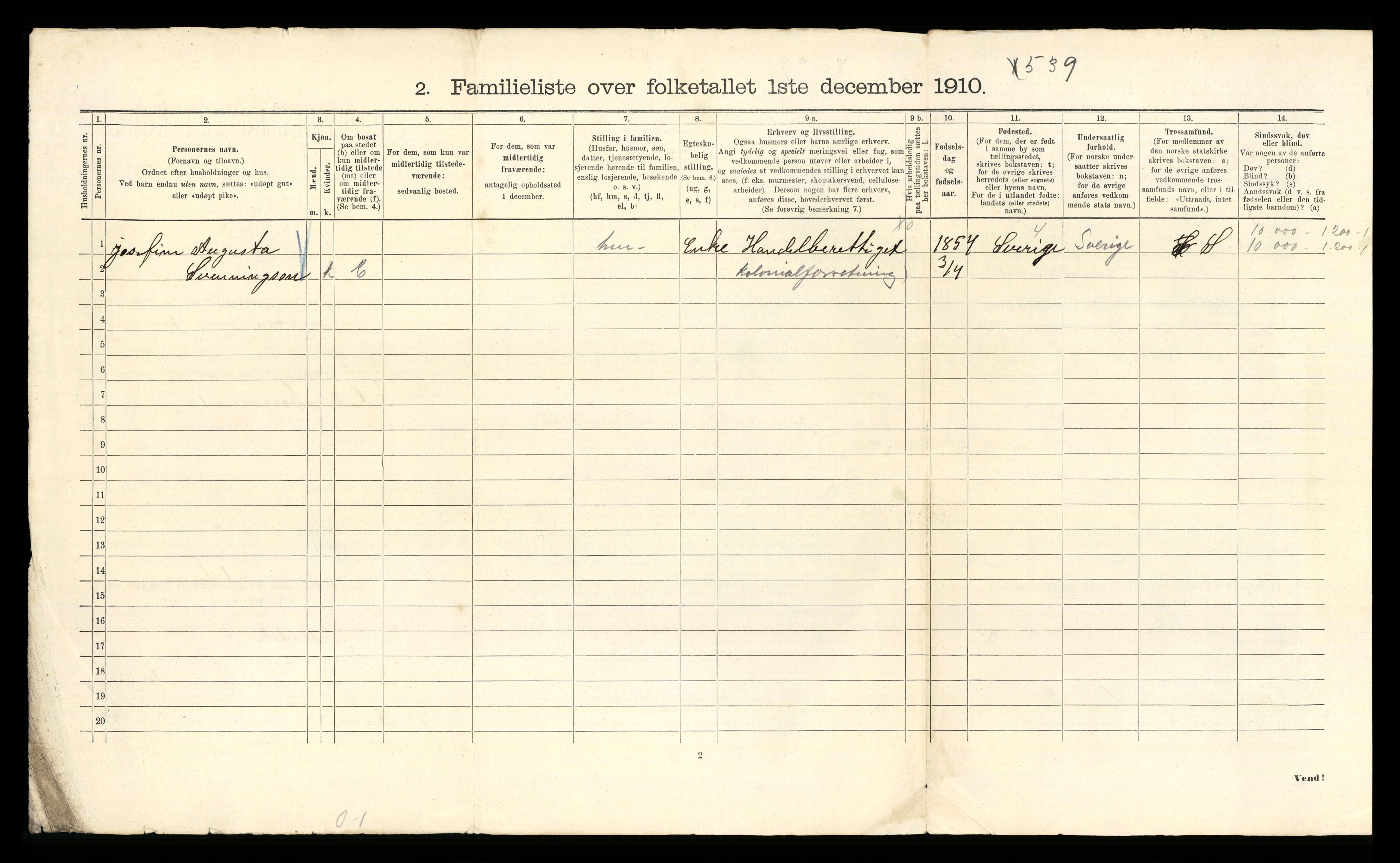 RA, 1910 census for Kristiania, 1910, p. 25040