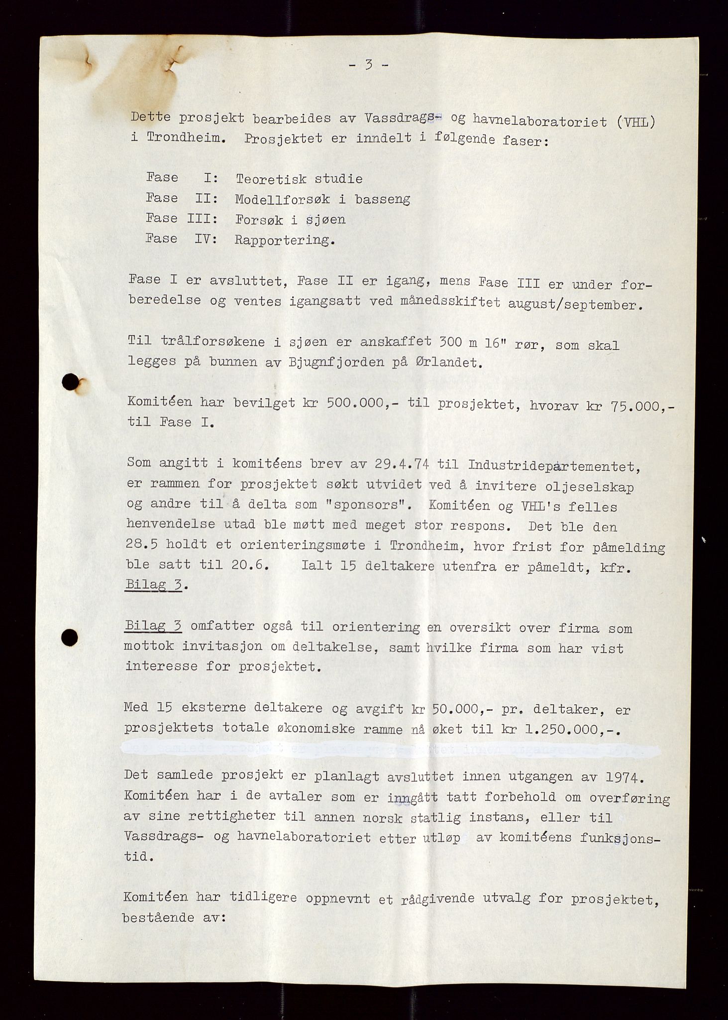 Industridepartementet, Oljekontoret, AV/SAST-A-101348/Di/L0002: DWP, måneds- kvartals- halvårs- og årsrapporter, økonomi, personell, div., 1972-1974, p. 137