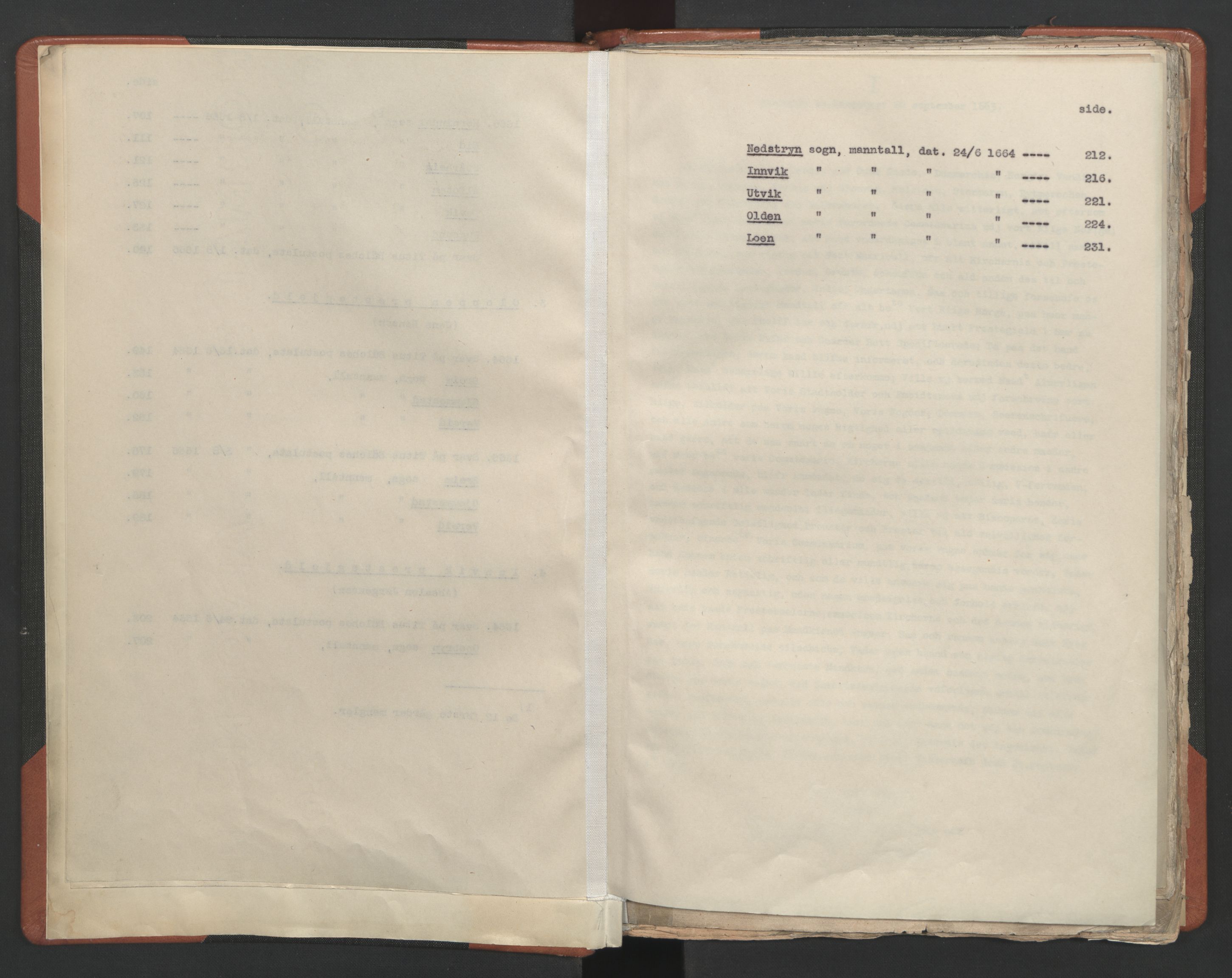 RA, Vicar's Census 1664-1666, no. 25: Nordfjord deanery, 1664-1666