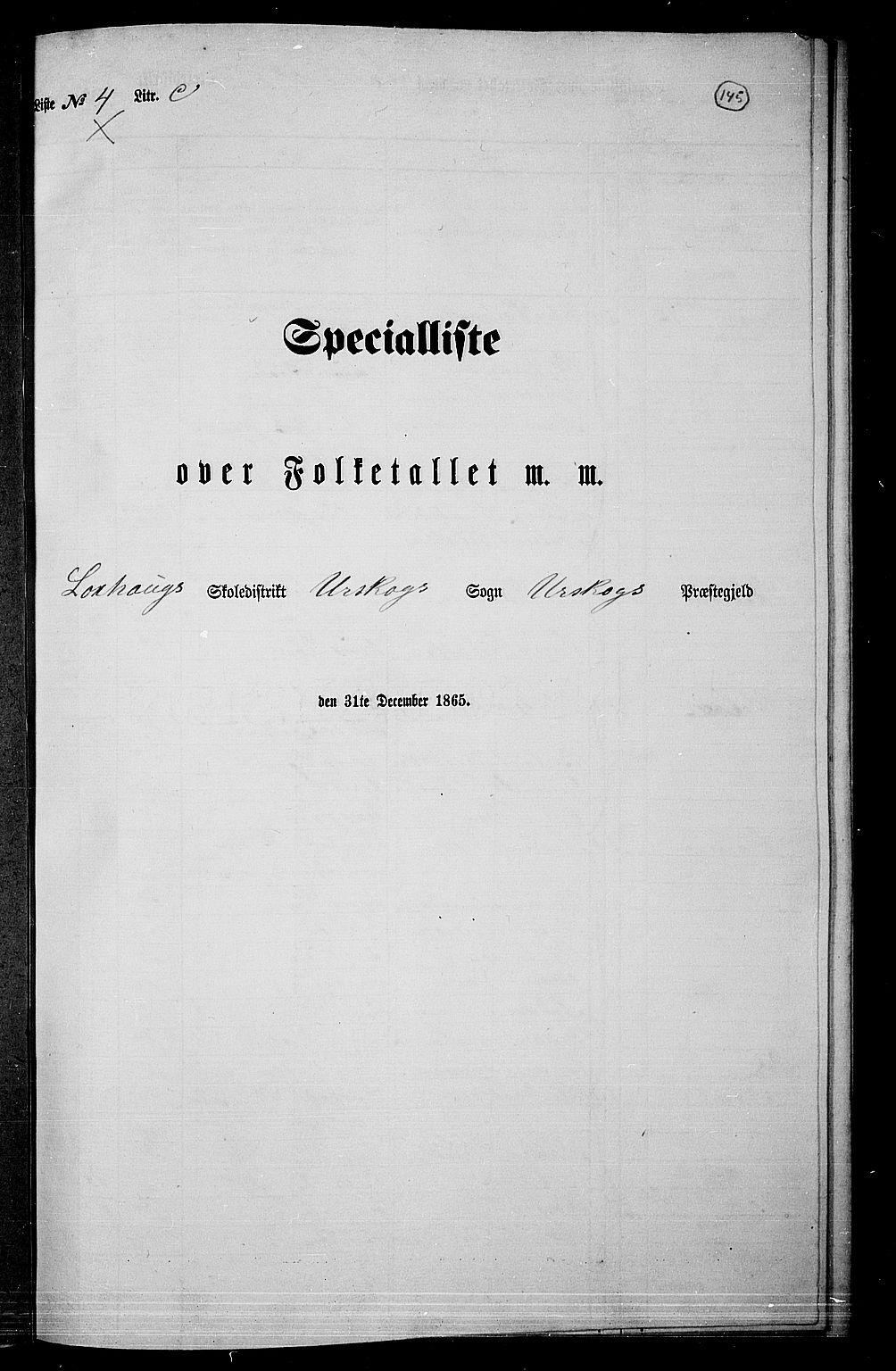RA, 1865 census for Aurskog, 1865, p. 132