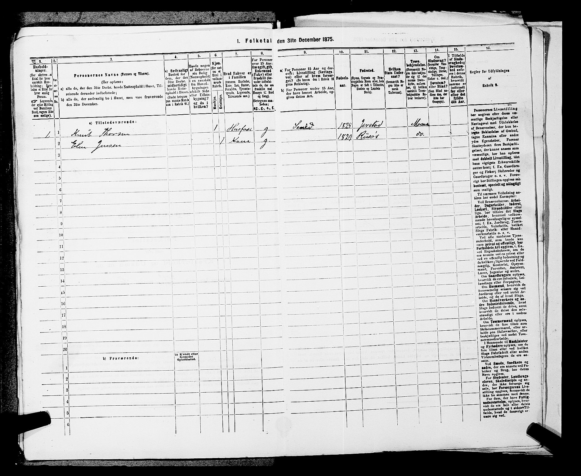 SAKO, 1875 census for 0816P Sannidal, 1875, p. 1693