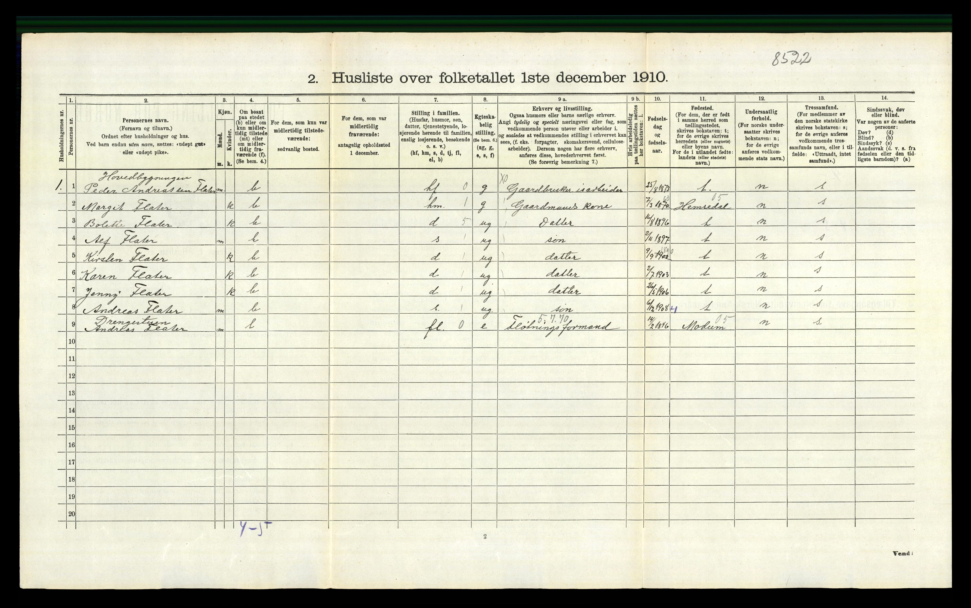 RA, 1910 census for Røyken, 1910, p. 748