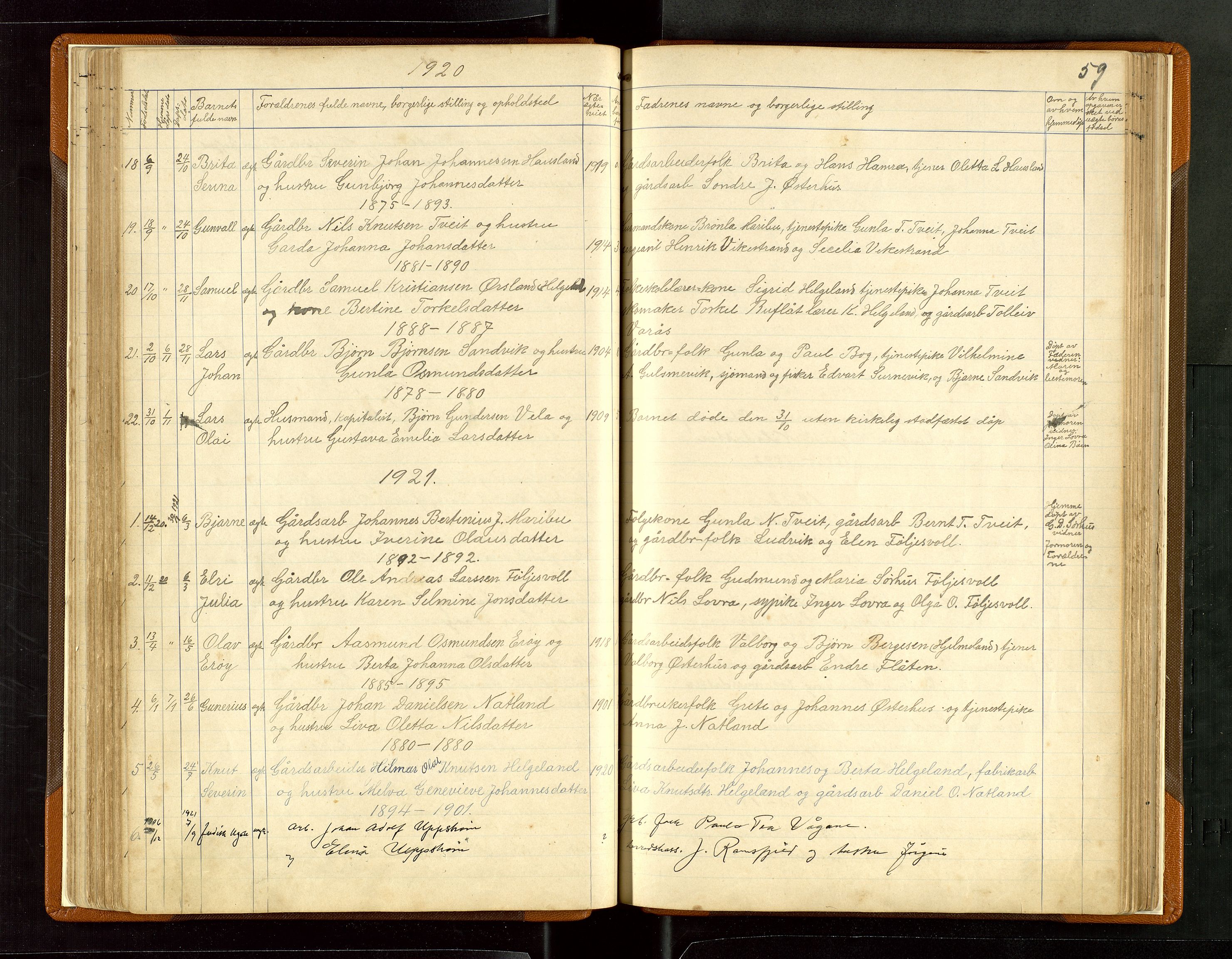 Jelsa sokneprestkontor, SAST/A-101842/01/V: Parish register (copy) no. B 6, 1890-1949, p. 59