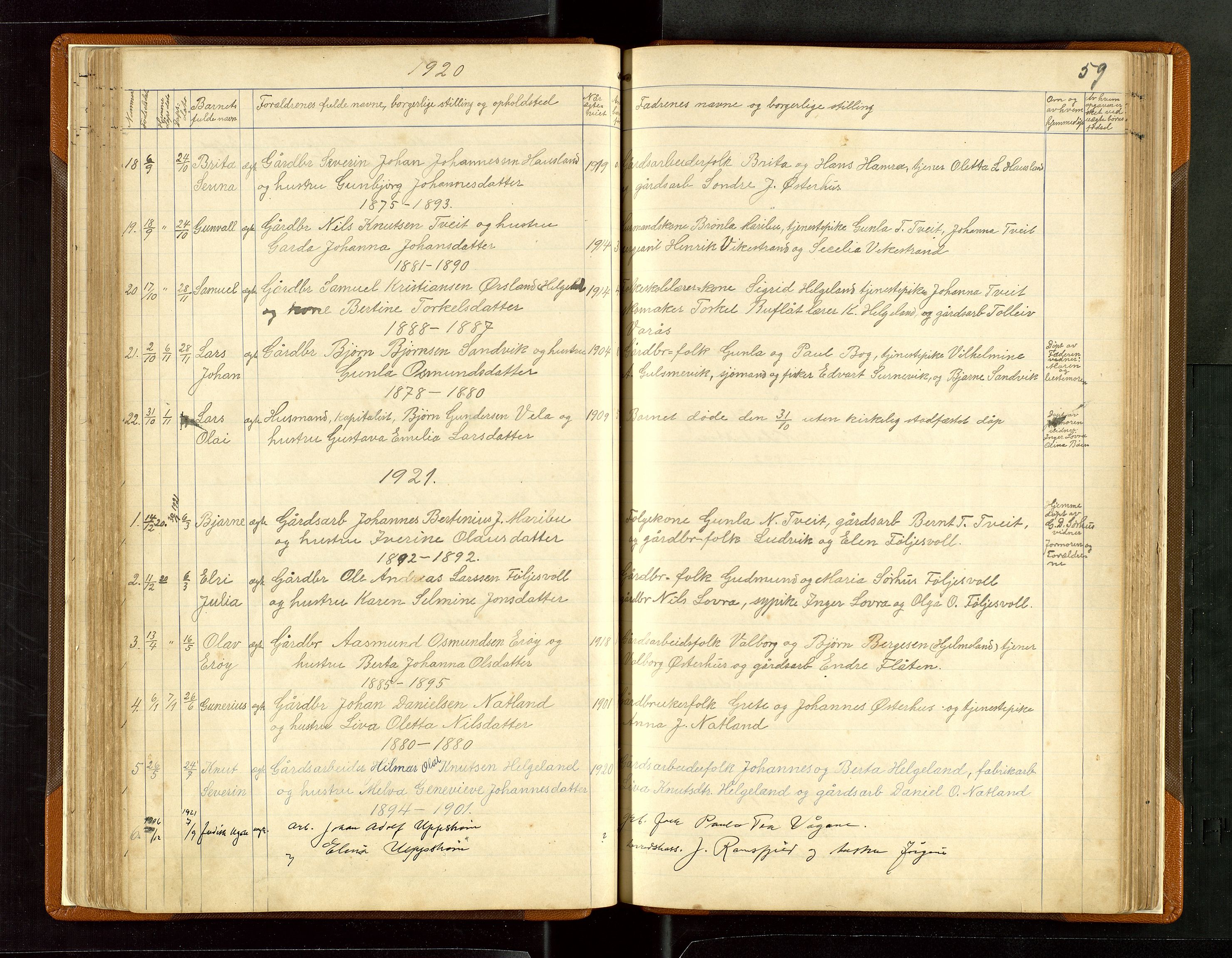 Jelsa sokneprestkontor, AV/SAST-A-101842/01/V: Parish register (copy) no. B 6, 1890-1949, p. 59