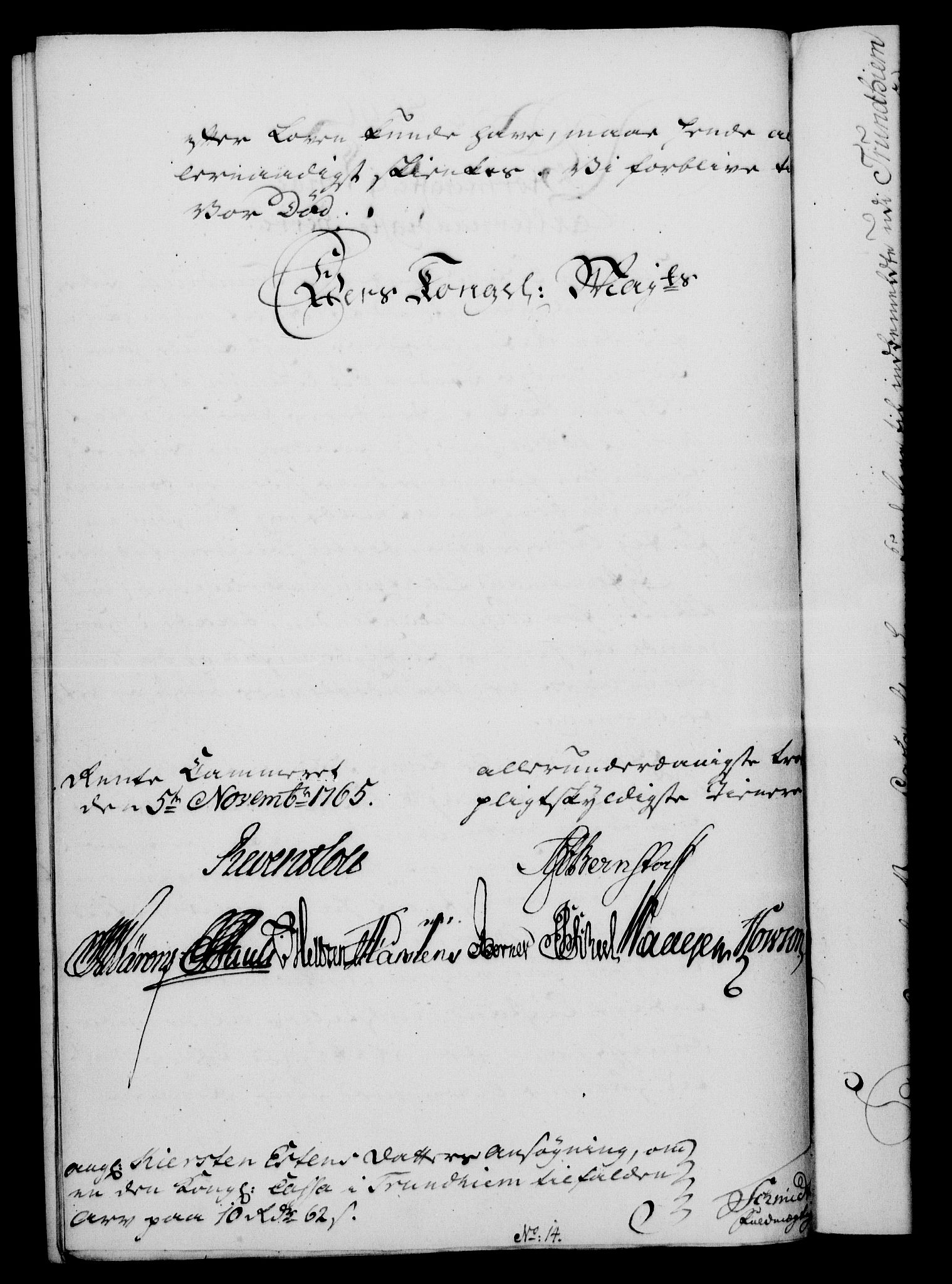 Rentekammeret, Kammerkanselliet, RA/EA-3111/G/Gf/Gfa/L0047: Norsk relasjons- og resolusjonsprotokoll (merket RK 52.47), 1765, p. 407