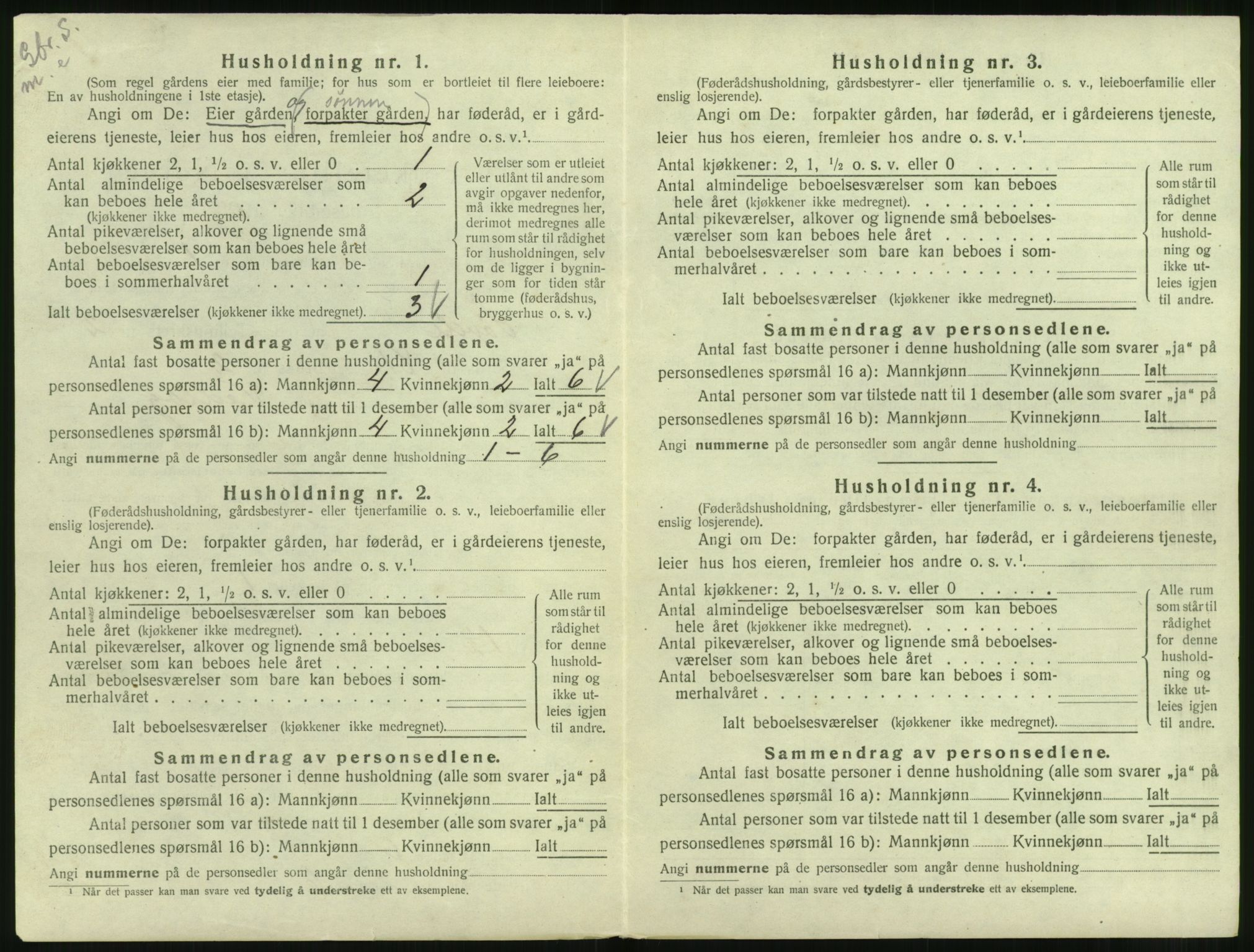 SAT, 1920 census for Syvde, 1920, p. 71