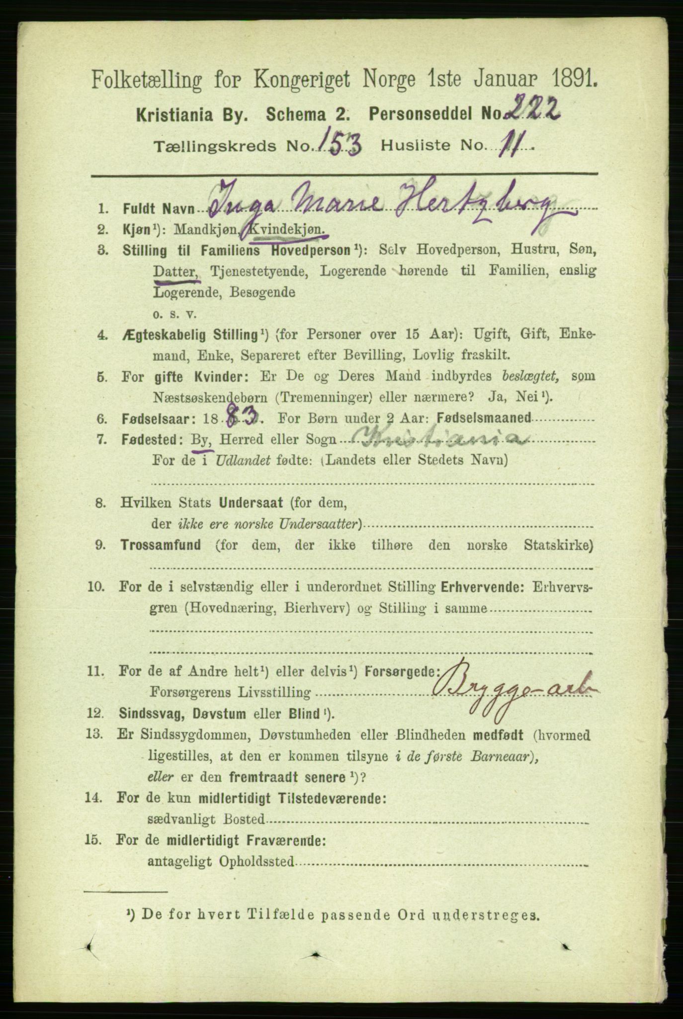 RA, 1891 census for 0301 Kristiania, 1891, p. 86674