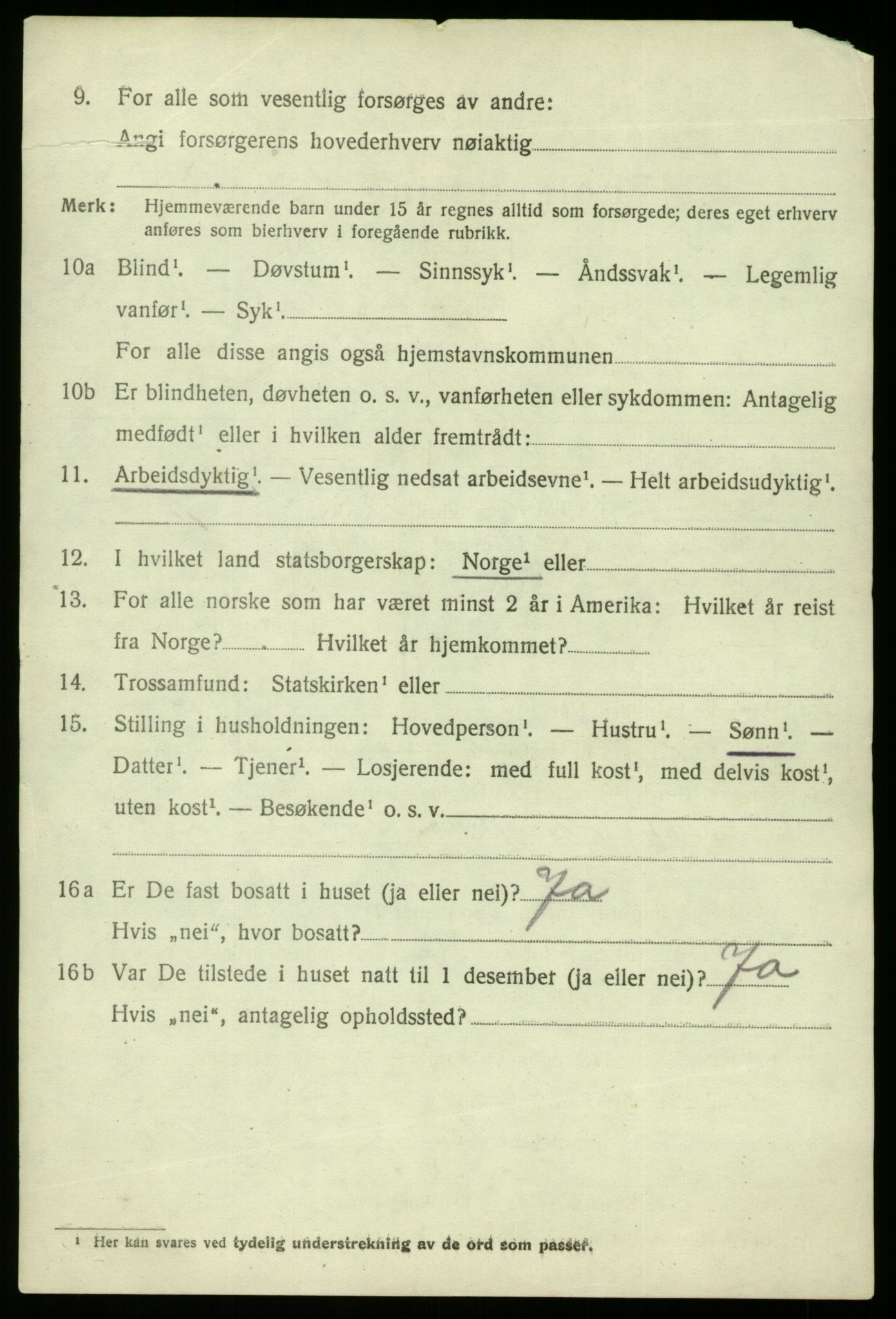 SAB, 1920 census for Herdla, 1920, p. 3812