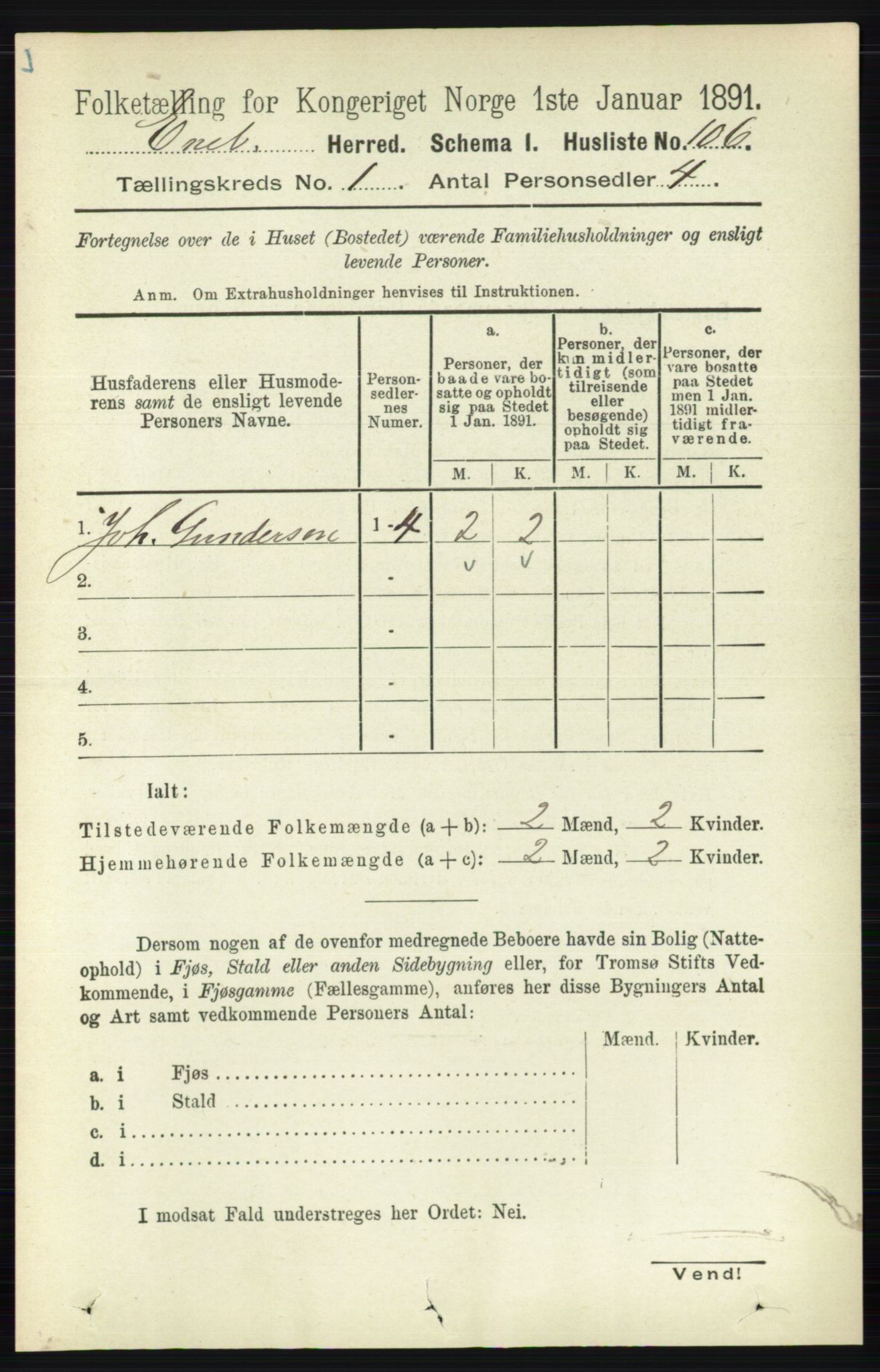 RA, 1891 census for 0229 Enebakk, 1891, p. 132