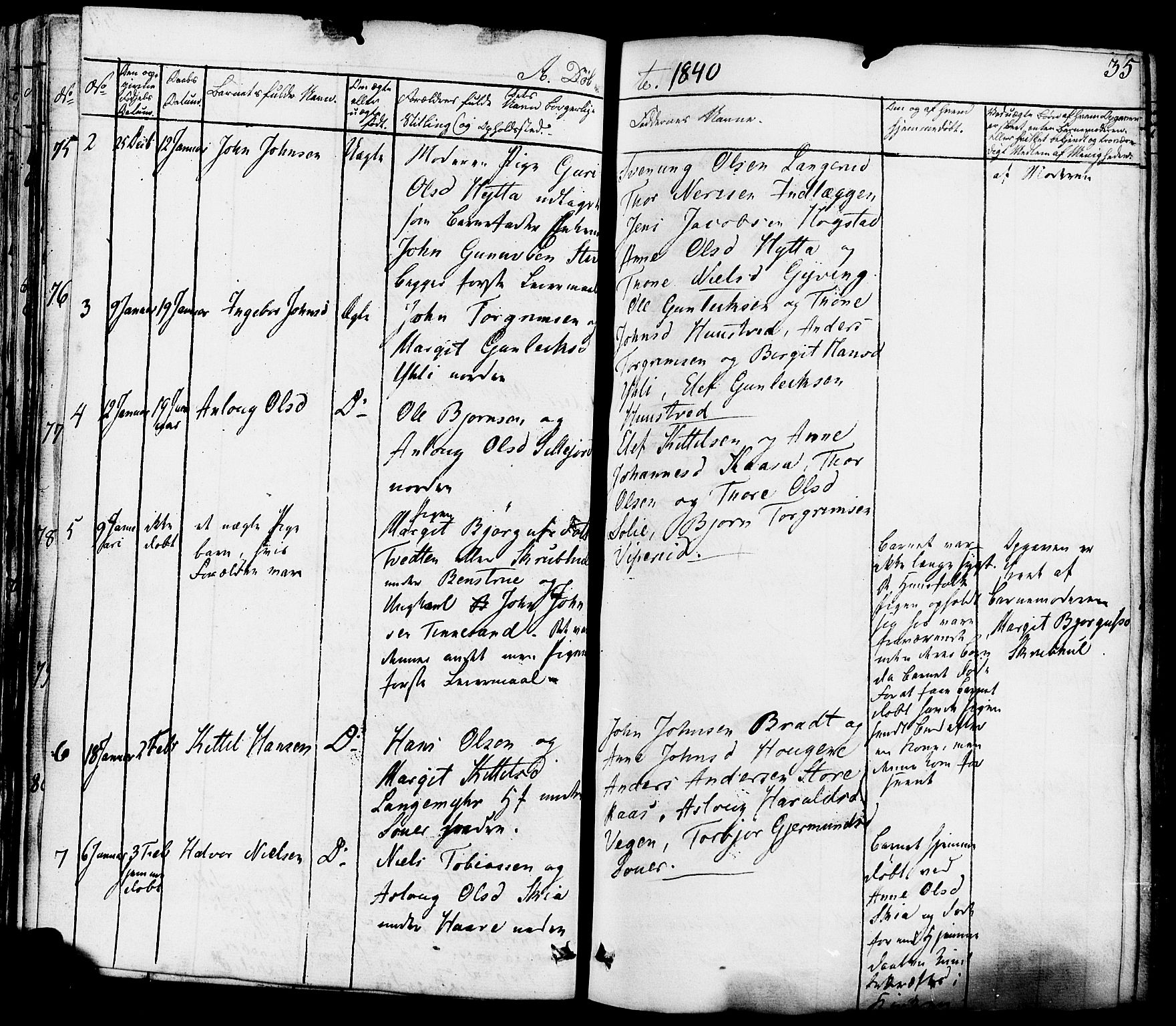 Heddal kirkebøker, SAKO/A-268/F/Fa/L0006: Parish register (official) no. I 6, 1837-1854, p. 35
